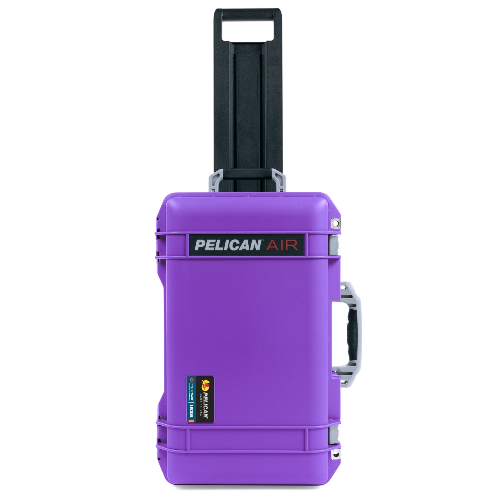 Pelican 1535 Air Carry-on Case - Galaxy Purple & Silver Trolley