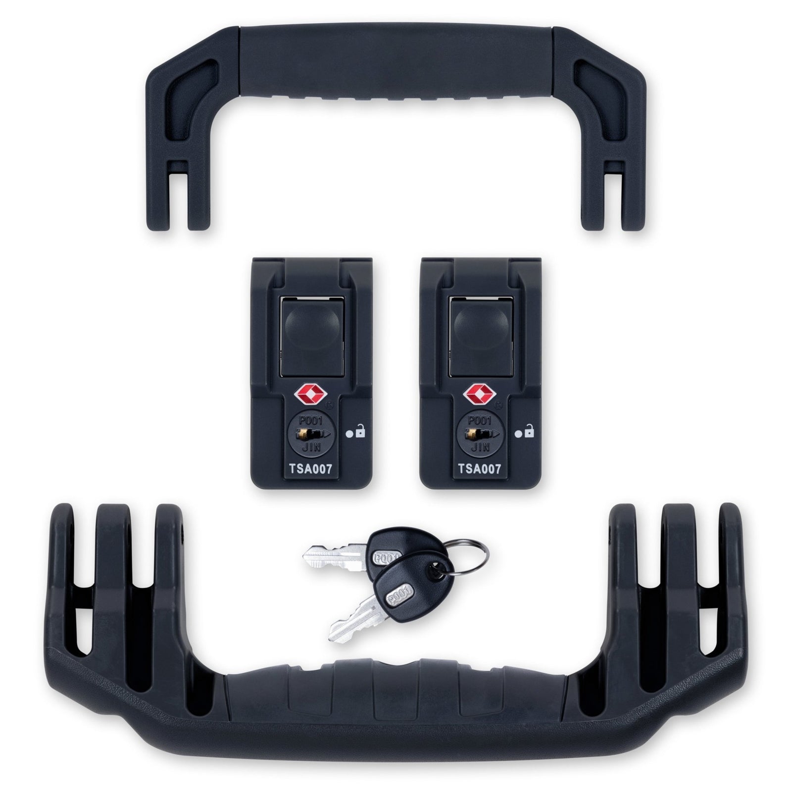 Pelican 1535 Air Replacement Handles & Latches Set - Black TSA -
