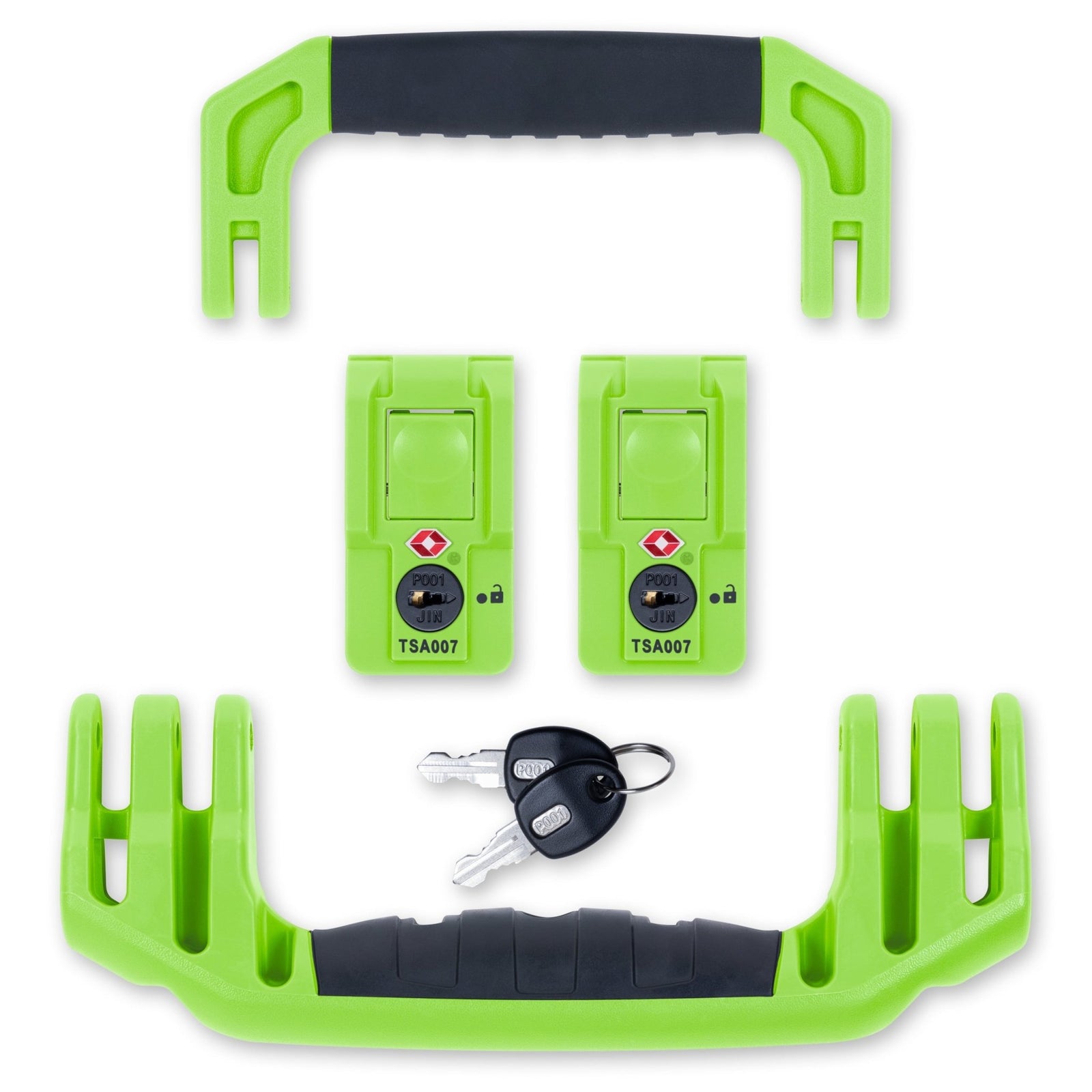 Pelican 1535 Air Replacement Handles & Latches Set - Lime Green TSA -