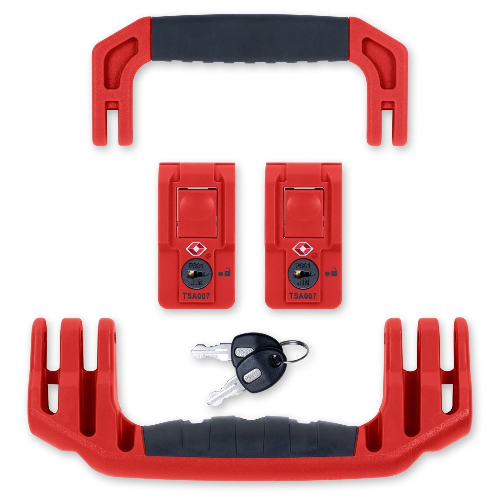 Pelican 1535 Air Replacement Handles & Latches Set - Red TSA -