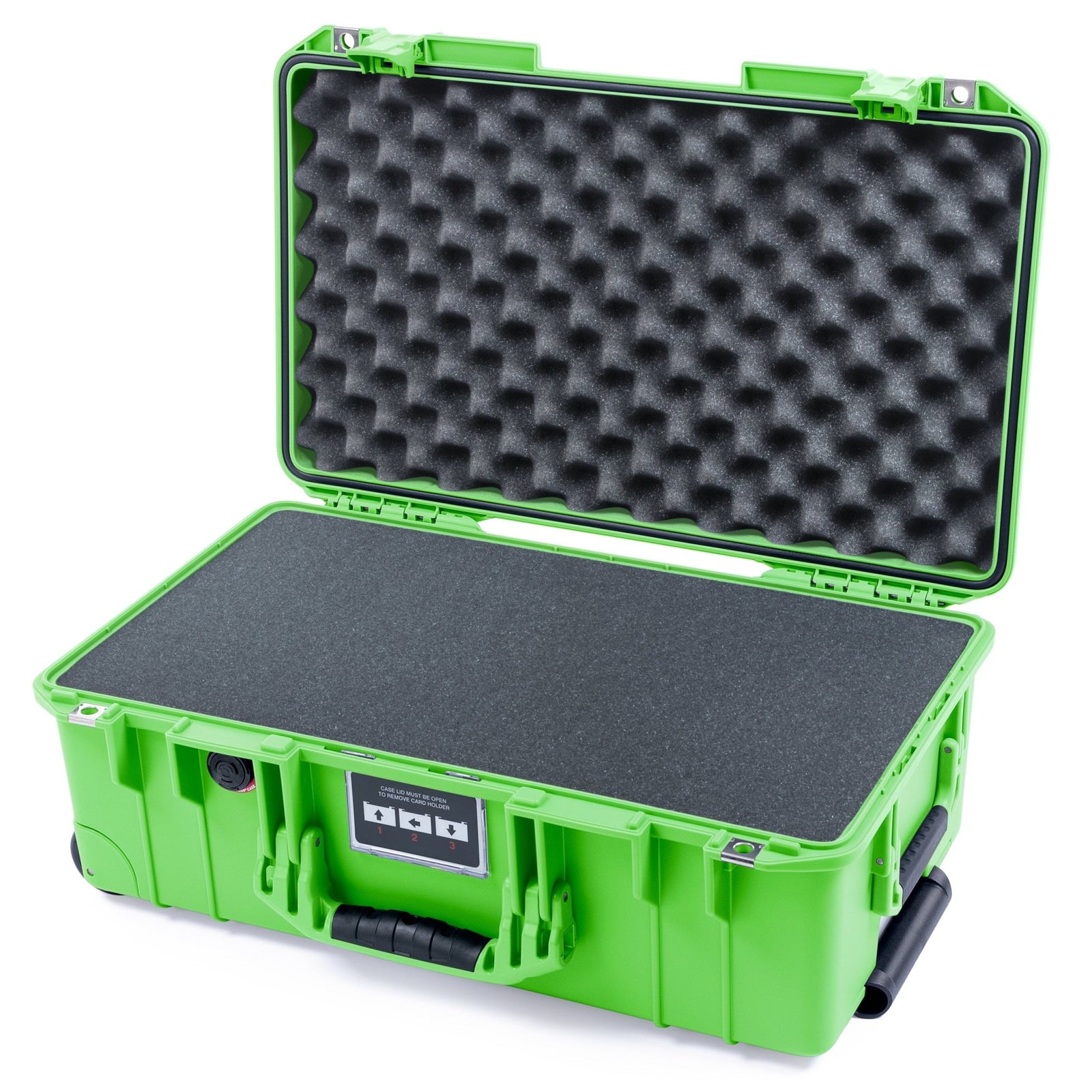 Pelican 1535 Air Carry - on Case - Lime Green - Pick & Pluck Foam / Convoluted Lid Foam