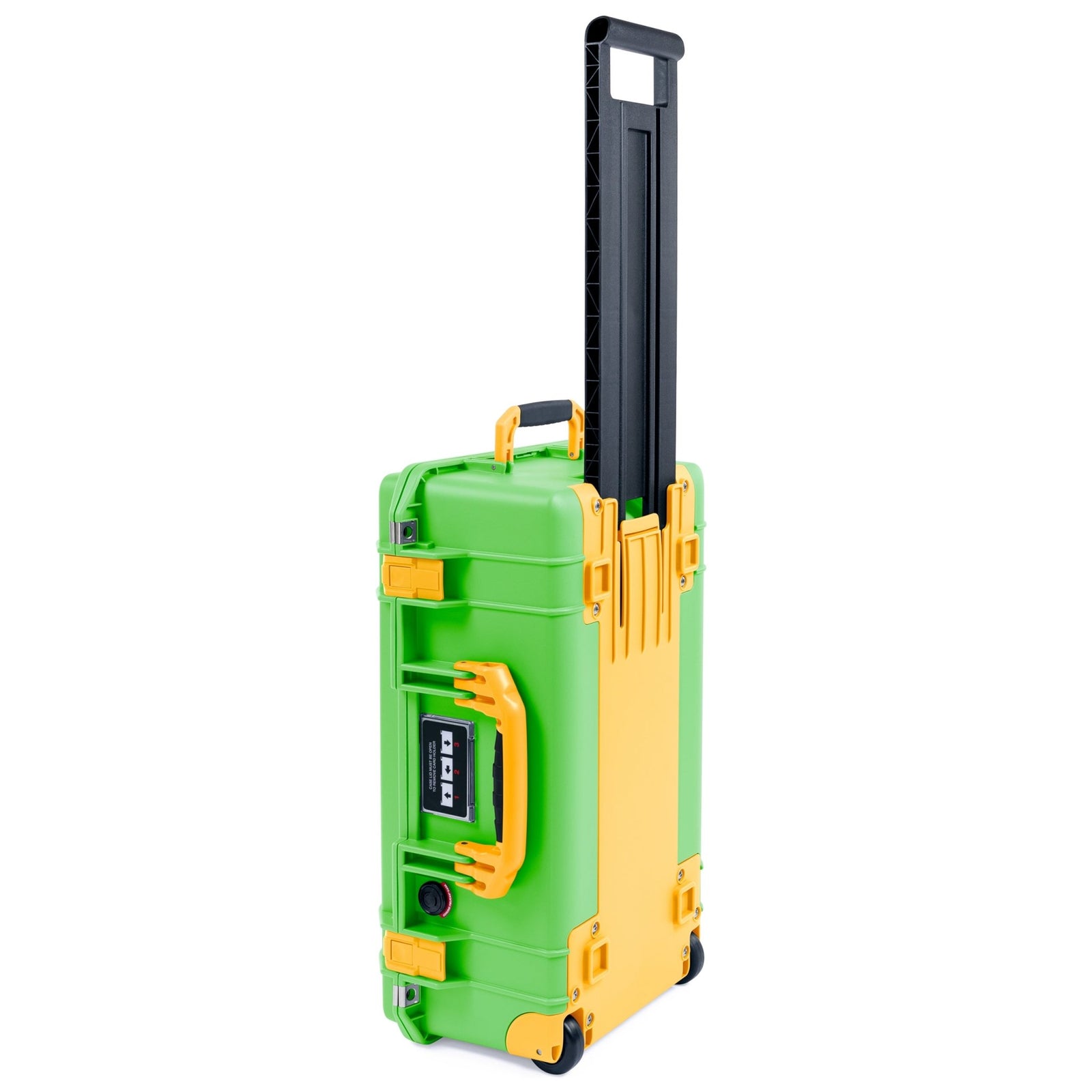 Pelican 1535 Air Carry-on - Lime Green Case with Yellow Trolley