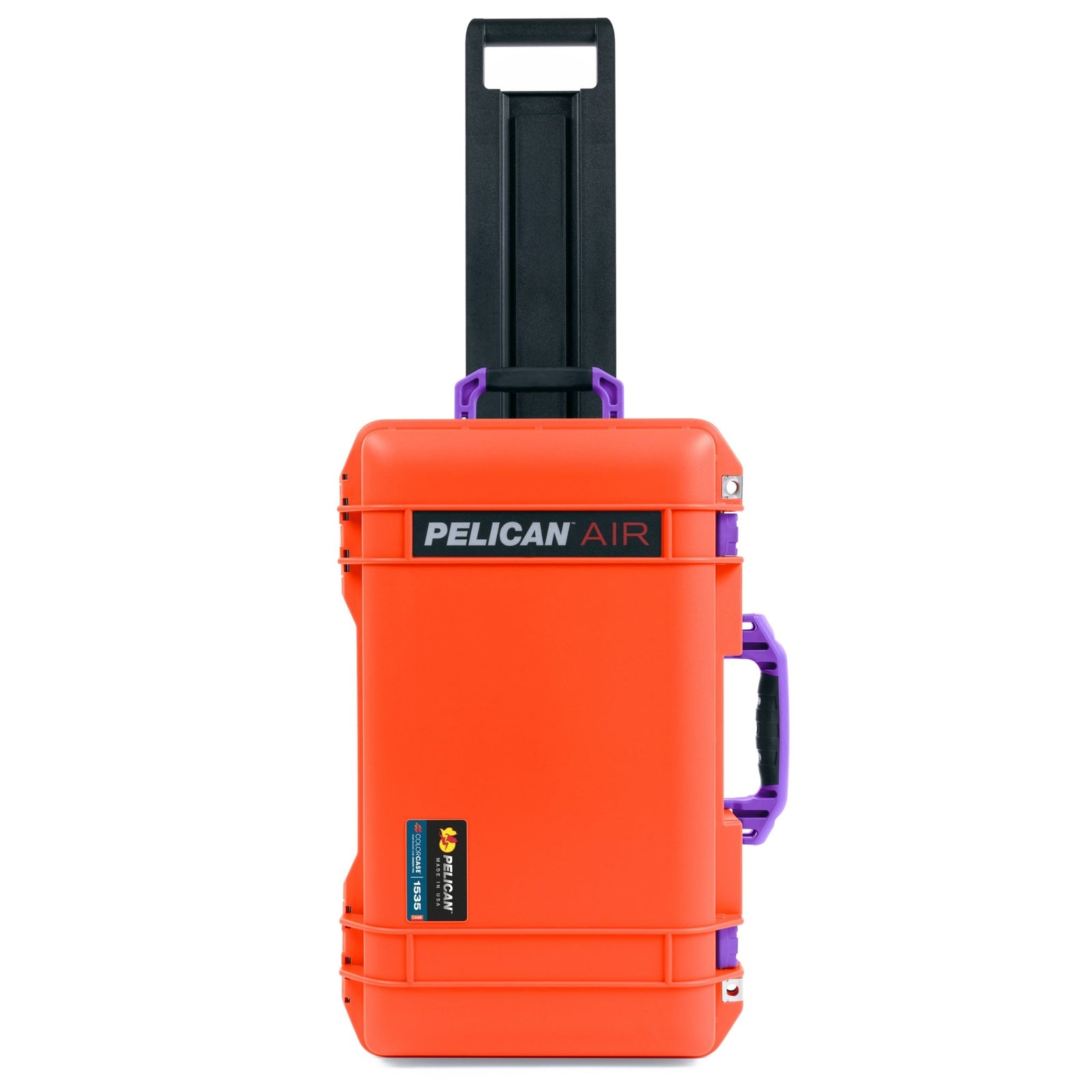 Pelican 1535 Air Carry - on Case - Orange & Purple Trolley - Empty