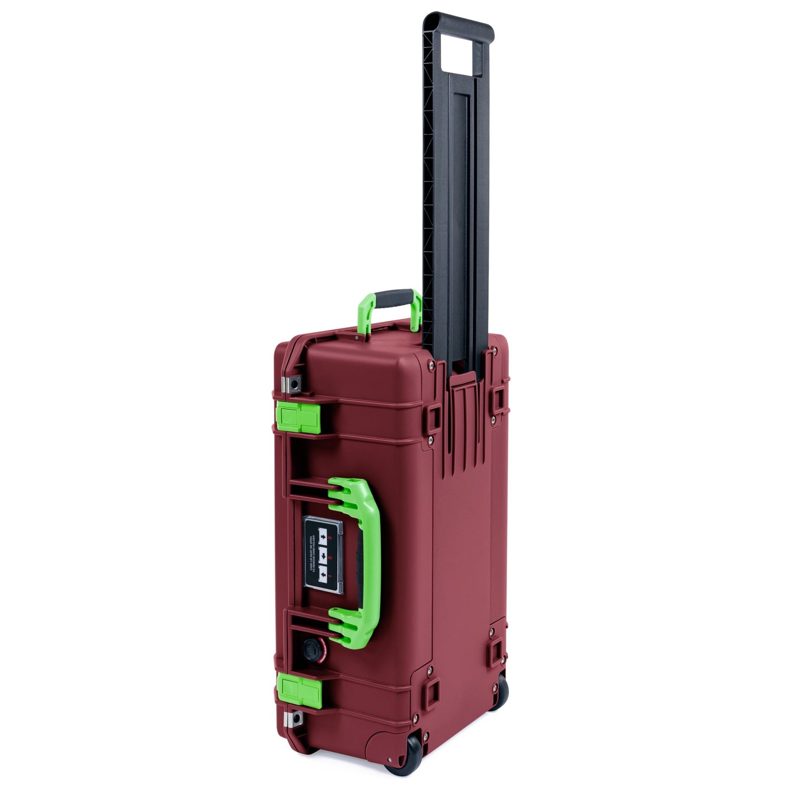 Pelican 1535 Air Carry-on Case - Oxblood & Lime Green - Empty