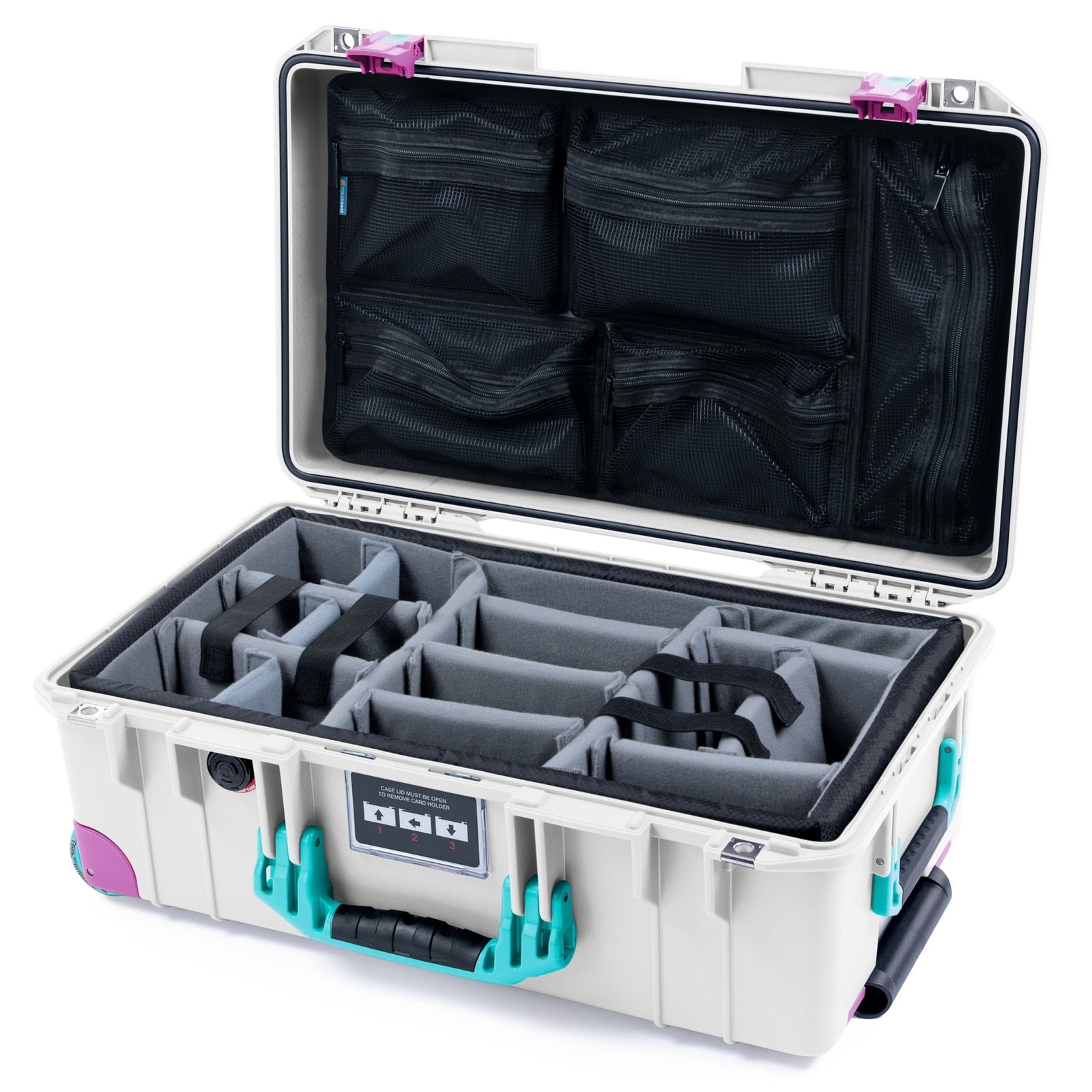 Pelican 1535 Air Retro Remix Case - Miami Days - Padded Microfiber Dividers / Mesh Lid Organizer