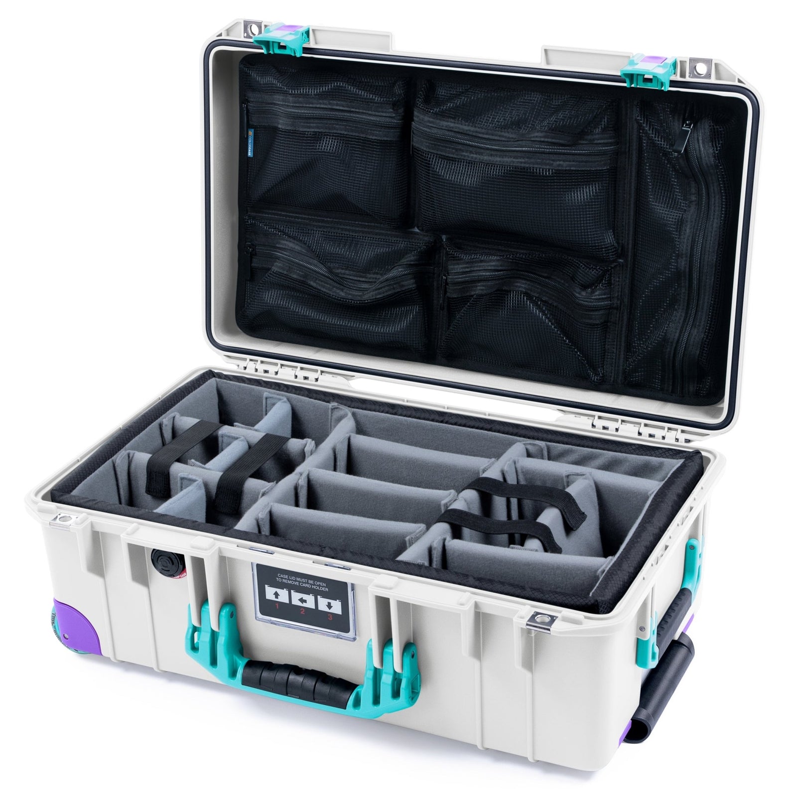 Pelican 1535 Air Retro Remix Case - Paper Cup Splash - Padded Microfiber Dividers / Mesh Lid Organizer