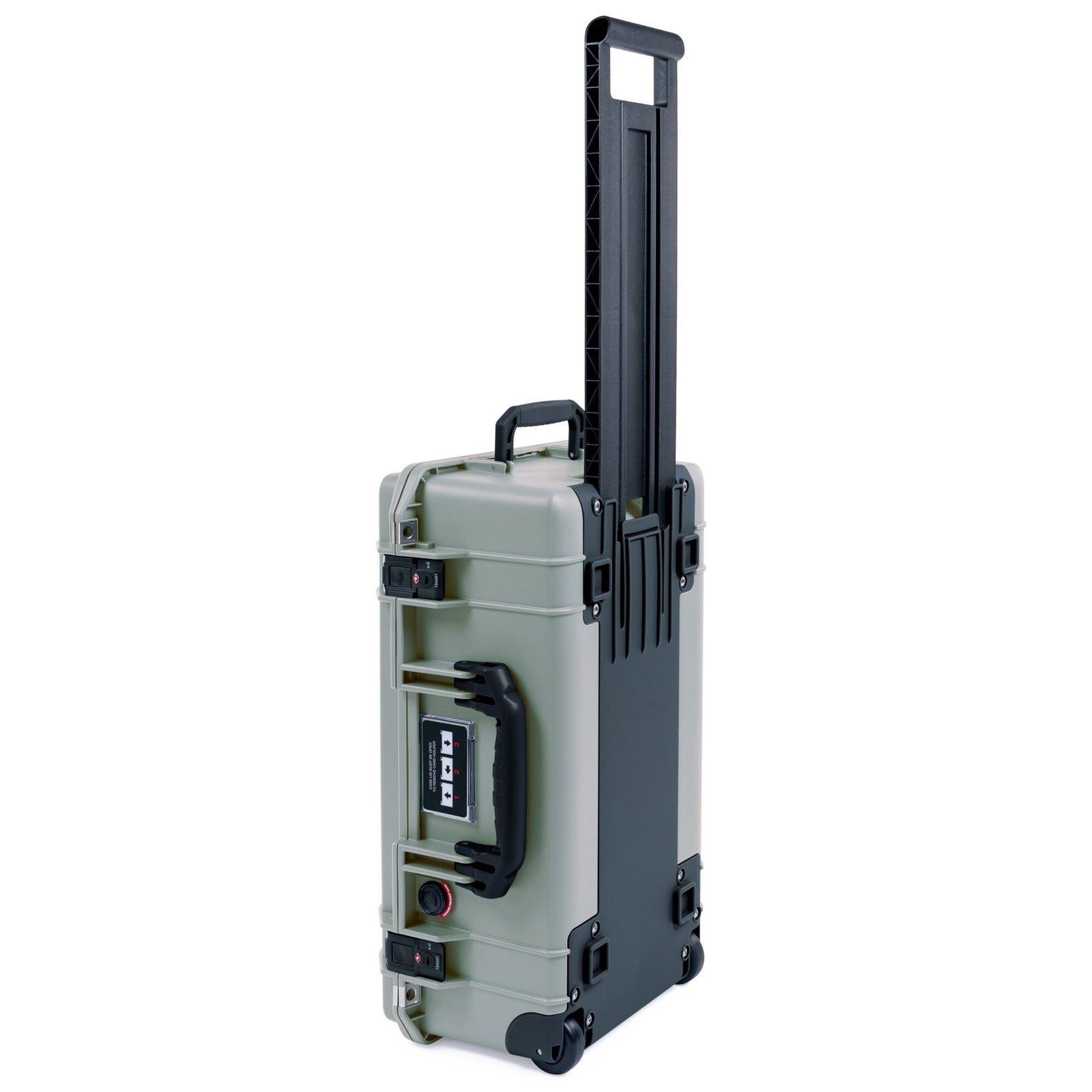 Pelican 1535 Air Carry - on Case - Sage & Black TSA Latches + Trolley - TRVL Lid Organizer Only