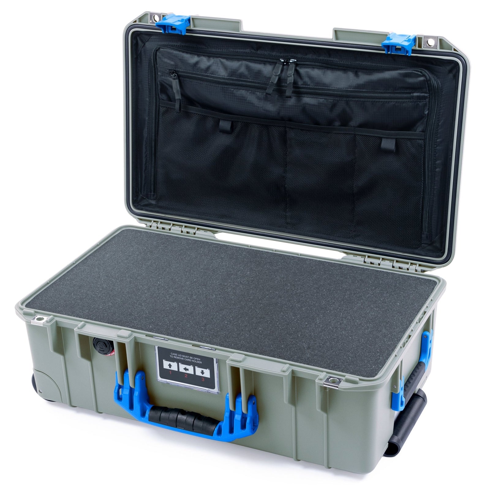 Pelican 1535 Air Carry - on Case - Sage & Blue - Pick & Pluck Foam / TRVL Lid Organizer