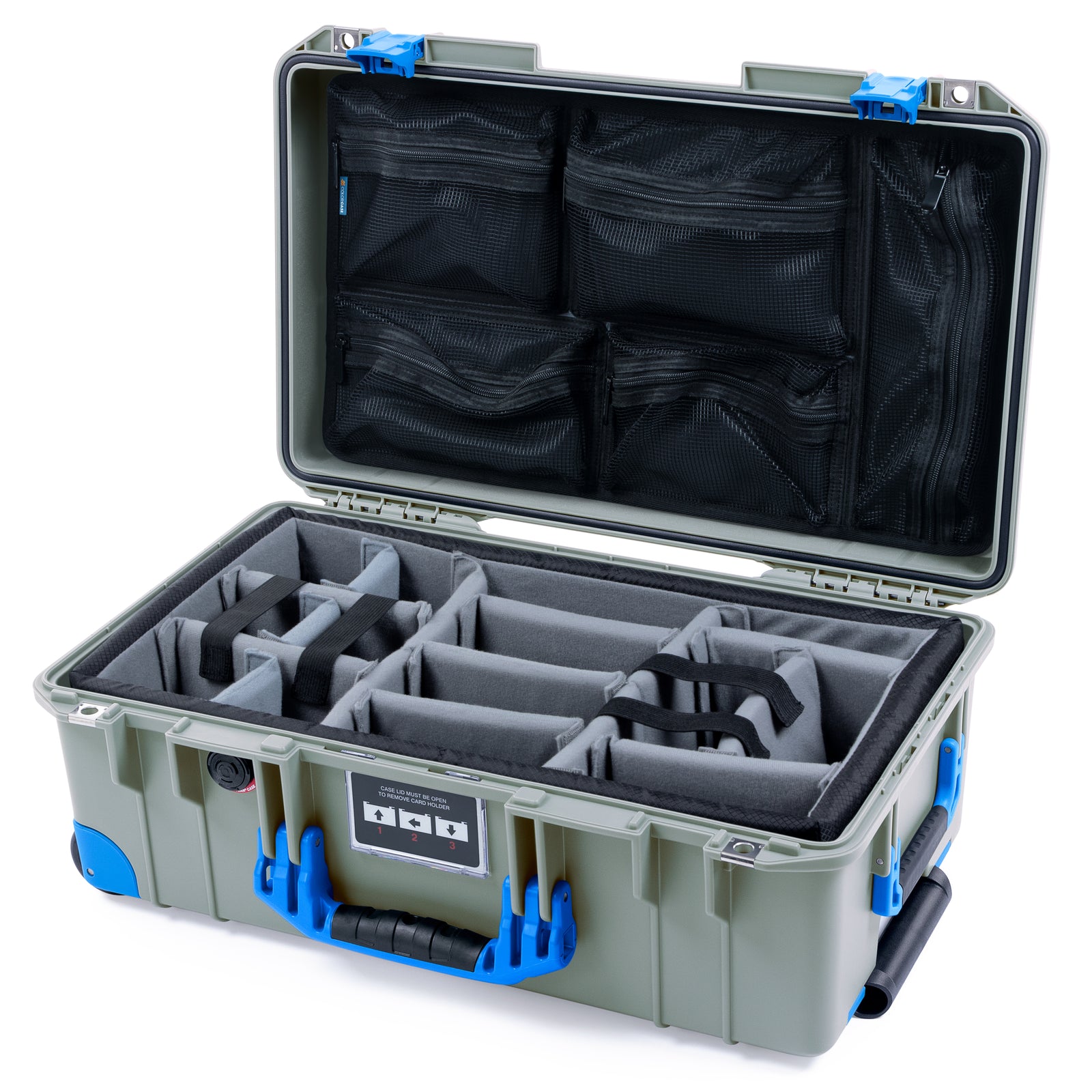 Pelican 1535 Air Carry-on Case - Sage & Blue Trolley