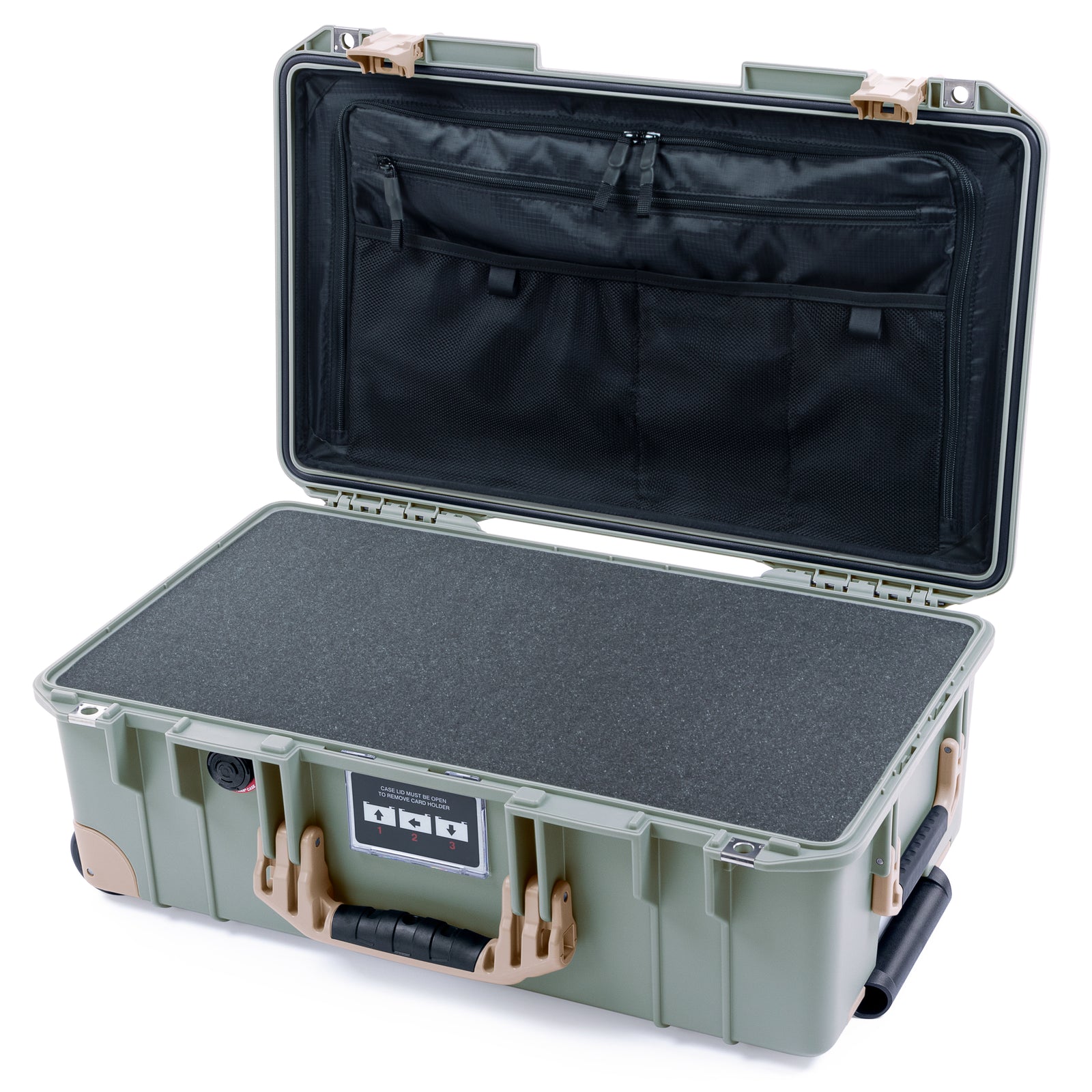 Pelican 1535 Air Carry-on Case - Sage & Desert Tan Trolley