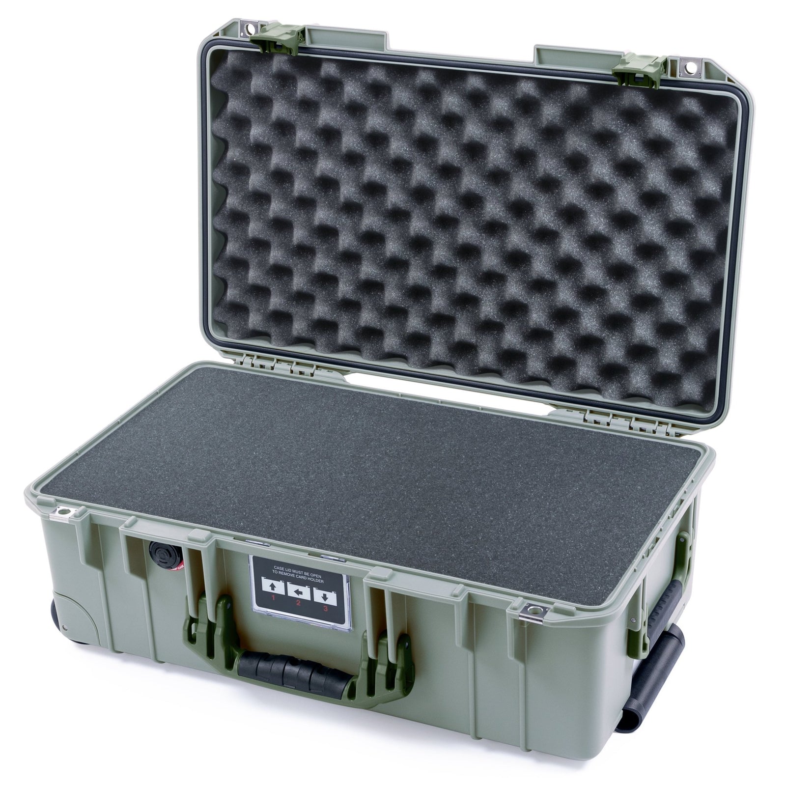Pelican 1535 Air Carry - on Case - Sage & OD Green - Pick & Pluck Foam / Convoluted Lid Foam