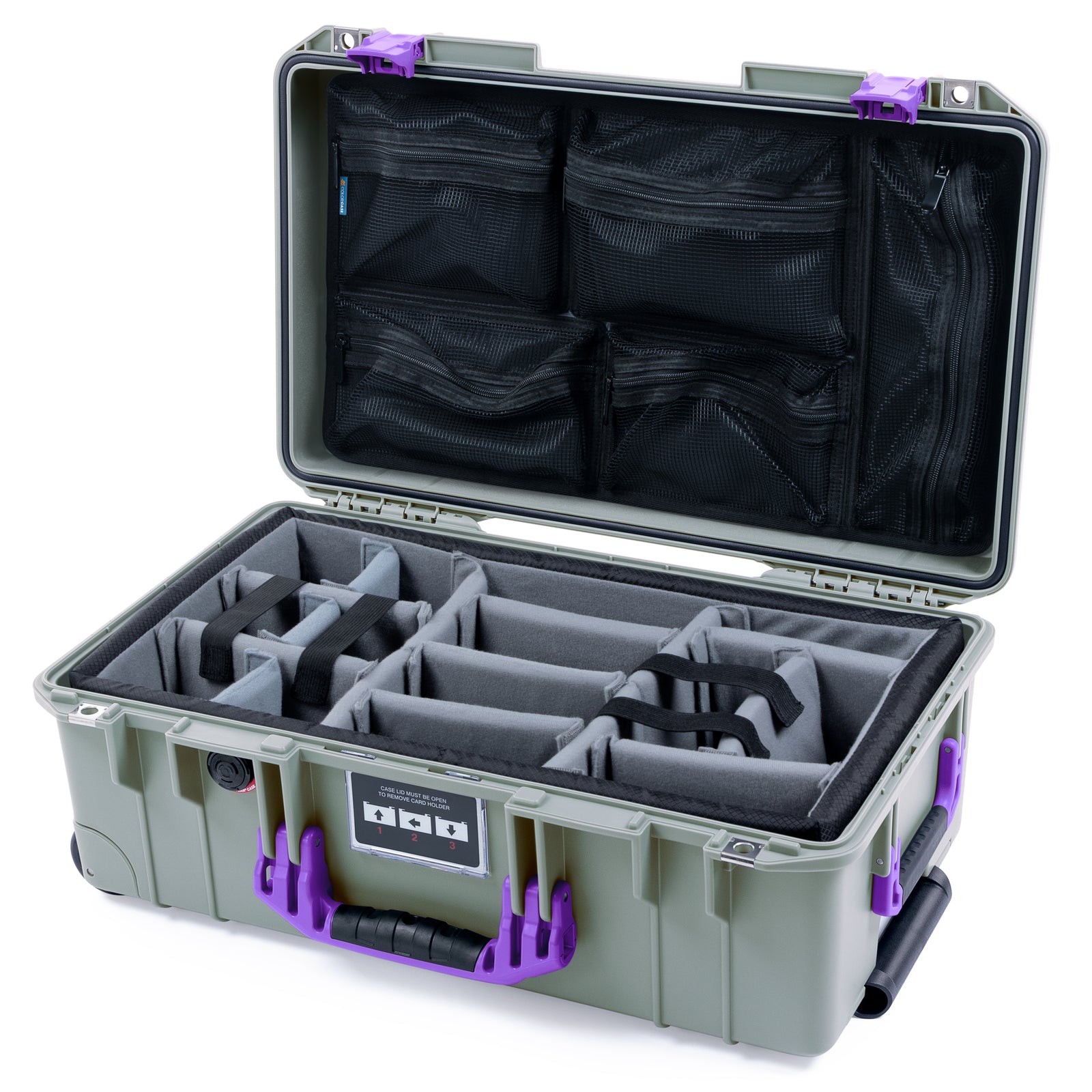 Pelican 1535 Air Carry-on Case - Sage & Purple