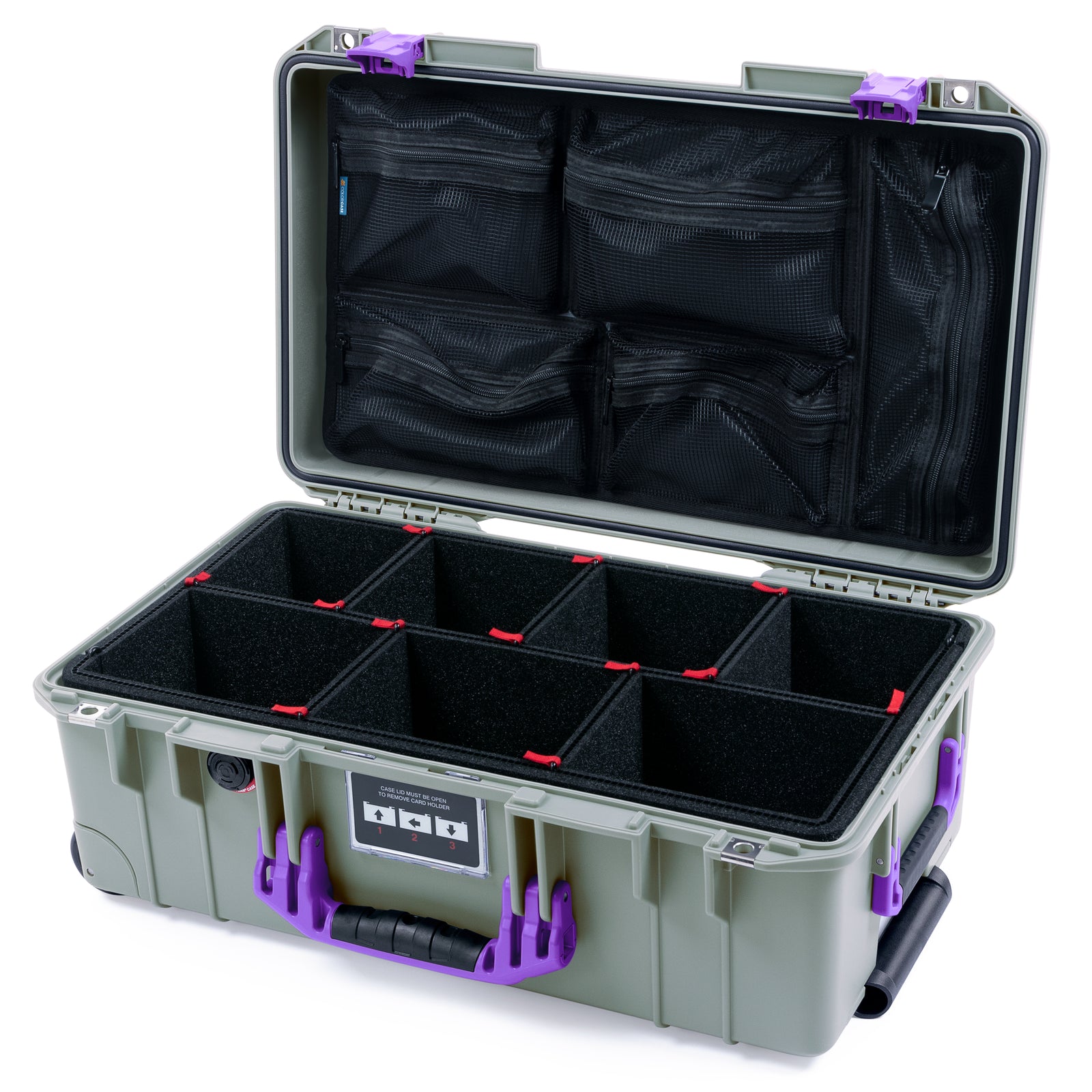 Pelican 1535 Air Carry-on Case - Sage & Purple