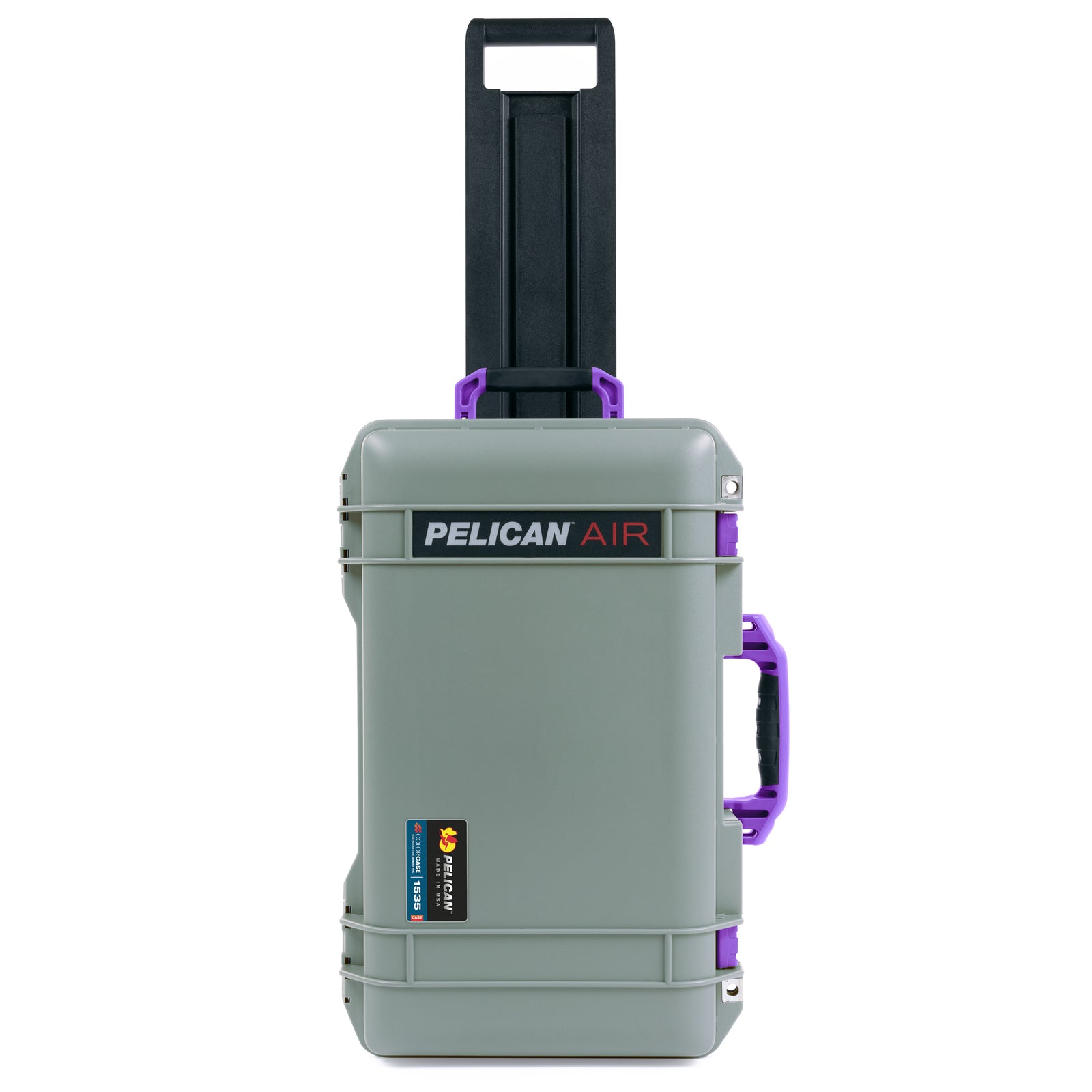 Pelican 1535 Air Carry-on Case - Sage & Purple Trolley