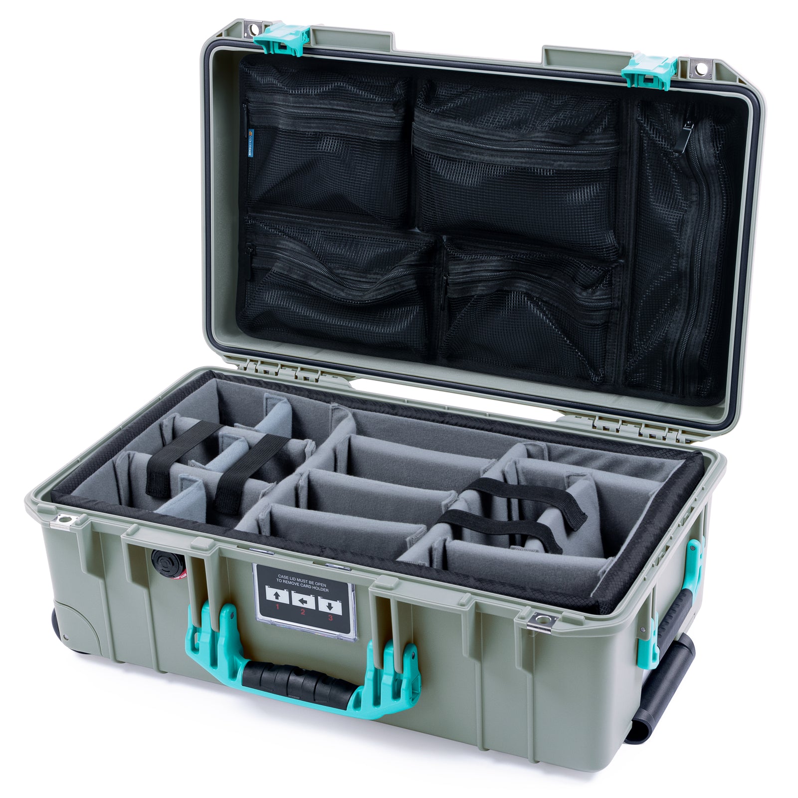 Pelican 1535 Air Carry-on Case - Sage & Teal Trolley