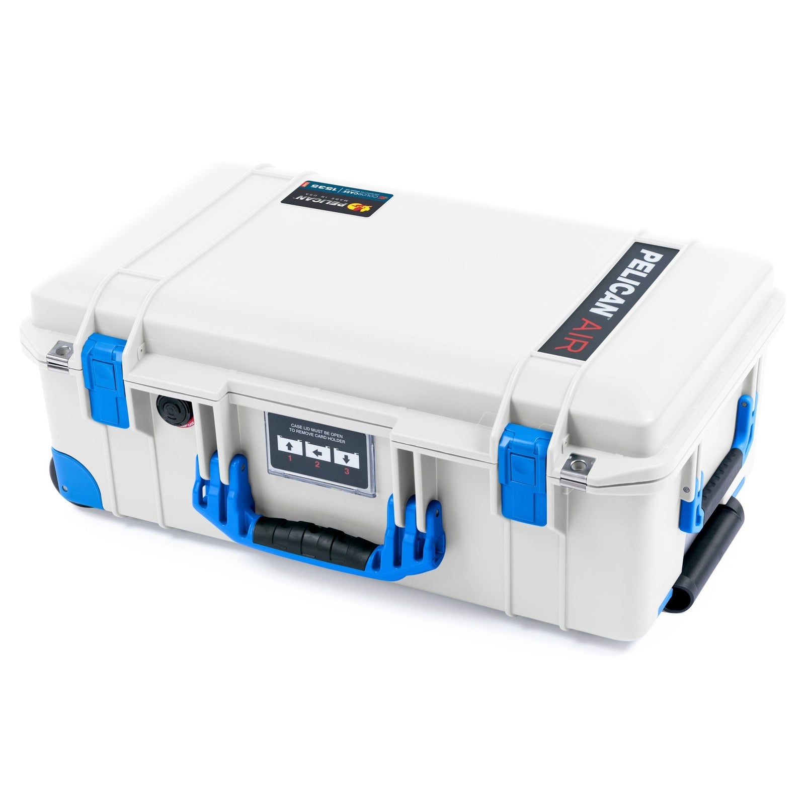 Pelican 1535 Air Carry - on Case - Whiteout & Blue Trolley - Empty
