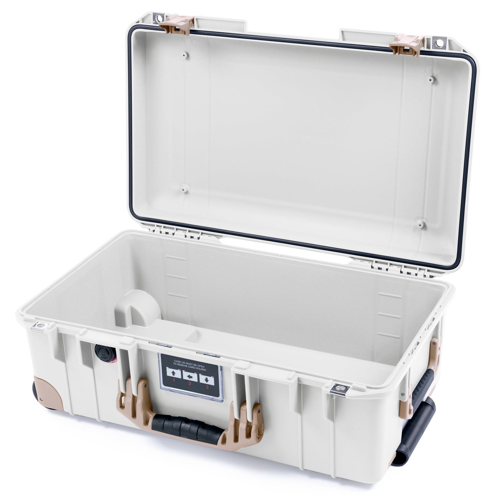 Pelican 1535 Air Carry - on Case - Whiteout & Desert Tan Trolley - Empty