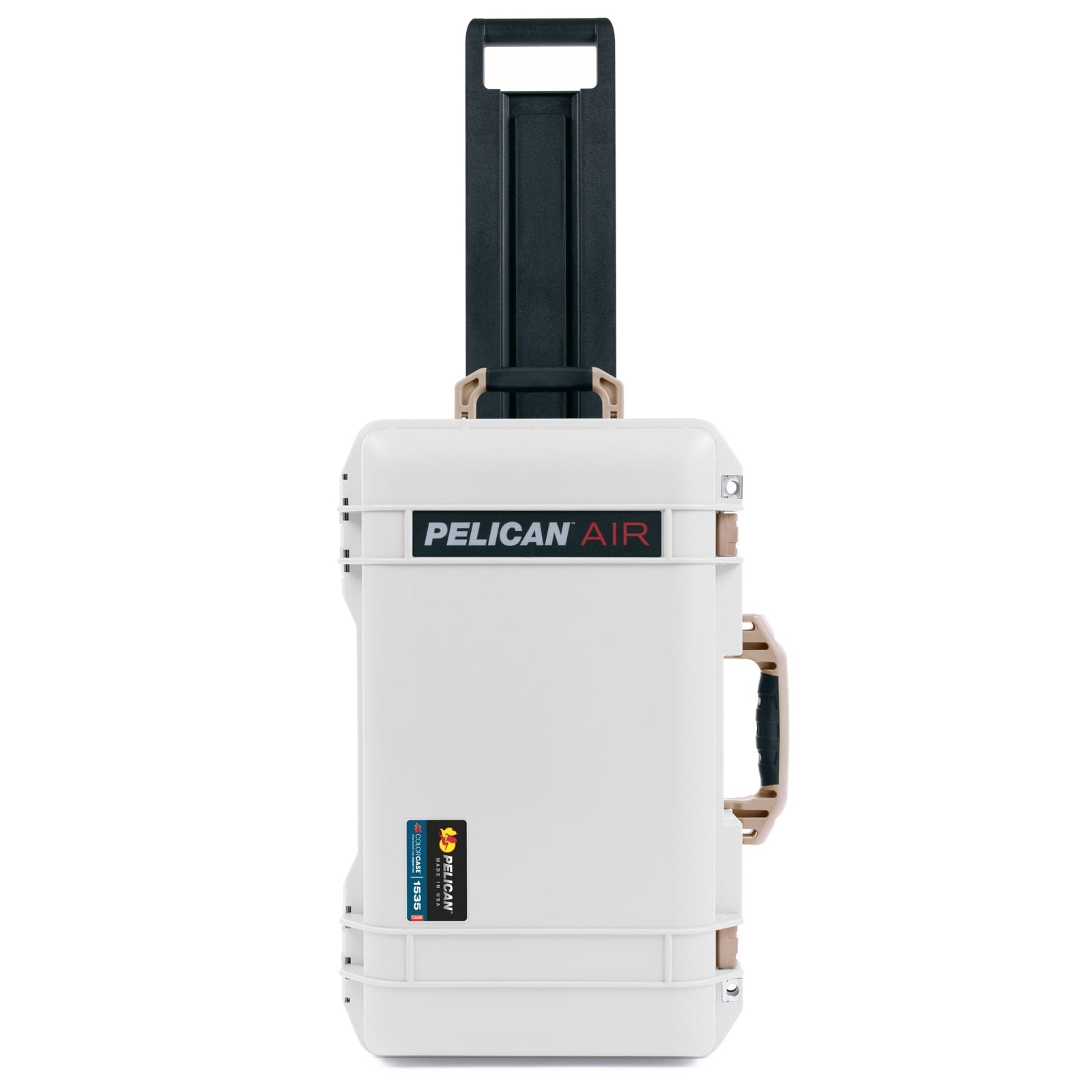 Pelican 1535 Air Carry - on Case - Whiteout & Desert Tan Trolley - Empty
