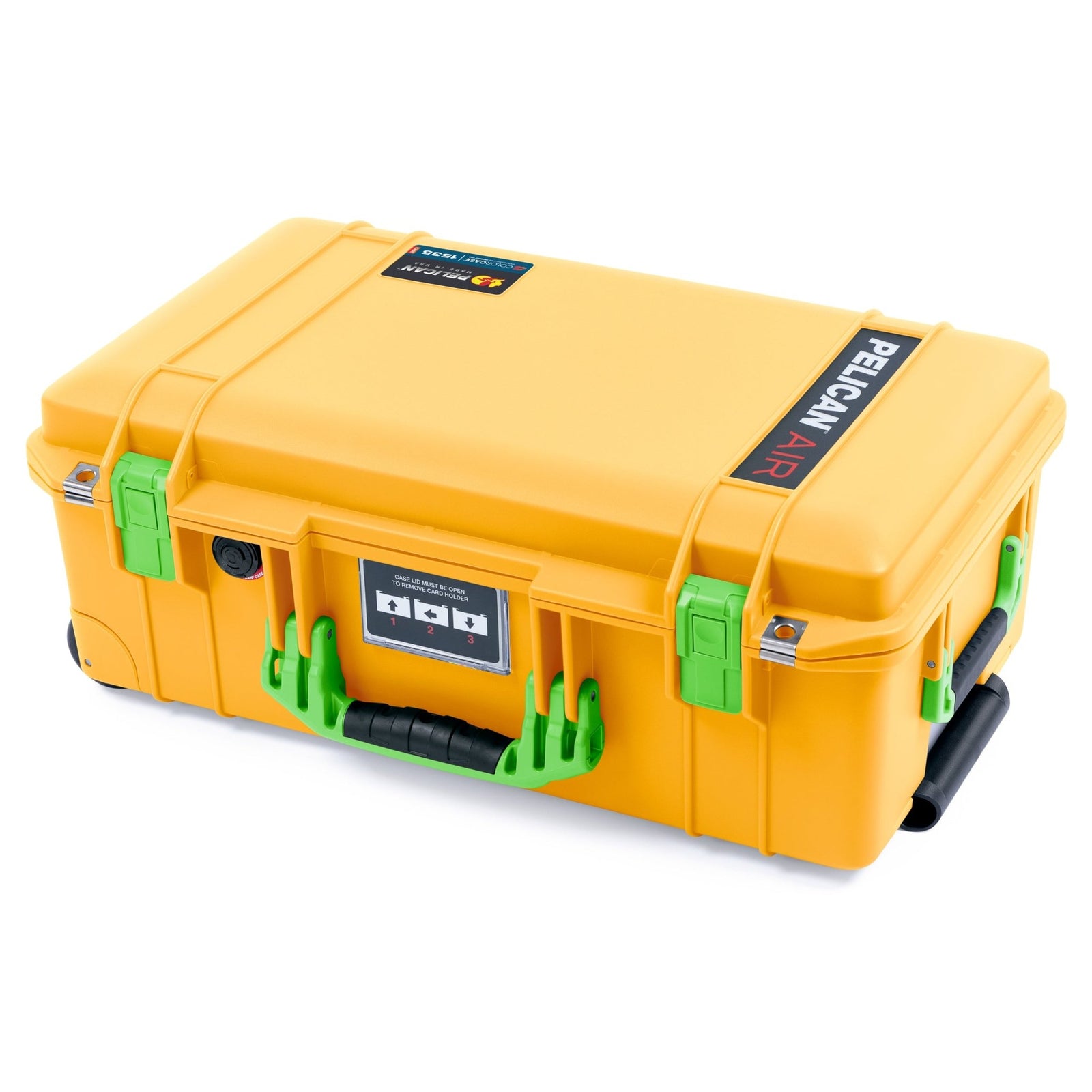 Pelican 1535 Air Carry - on Case - Yellow & Lime Green - Empty