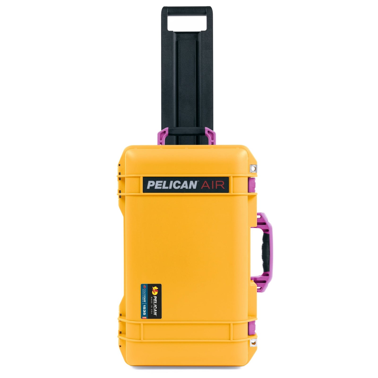 Pelican 1535 Air Carry - on Case - Yellow & Magenta Trolley - Empty