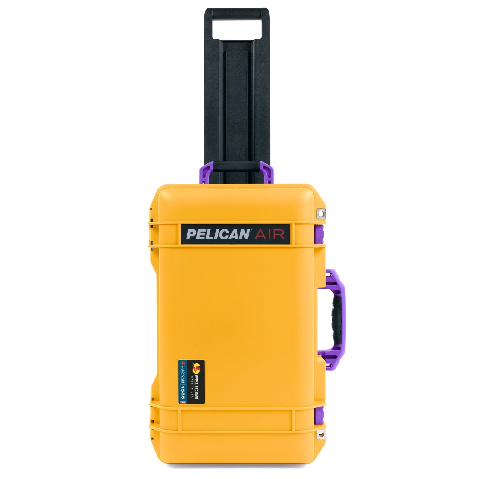 Pelican 1535 Air Carry - on Case - Yellow & Purple Trolley - Empty
