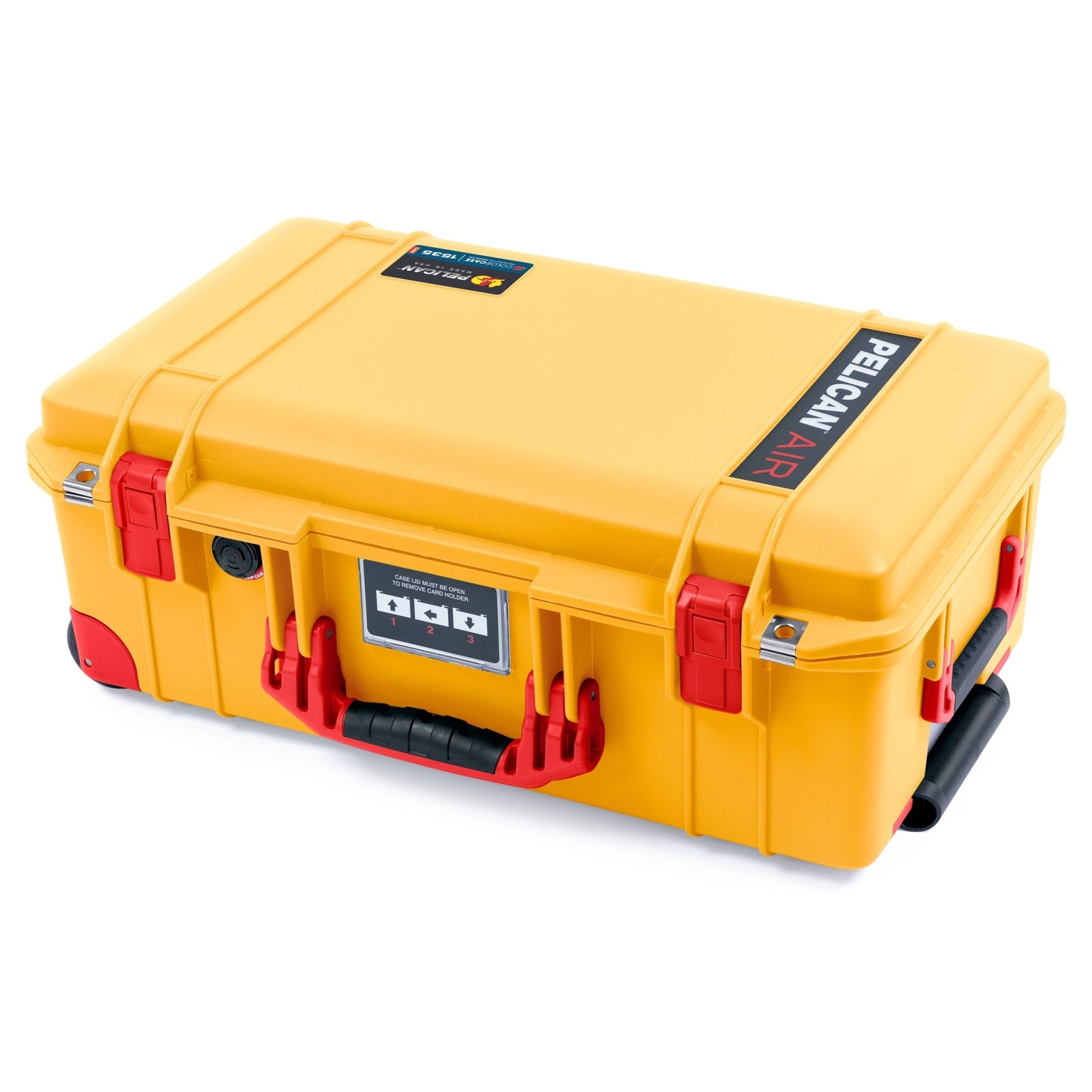 Pelican 1535 Air Carry-on Case - Yellow & Red Trolley