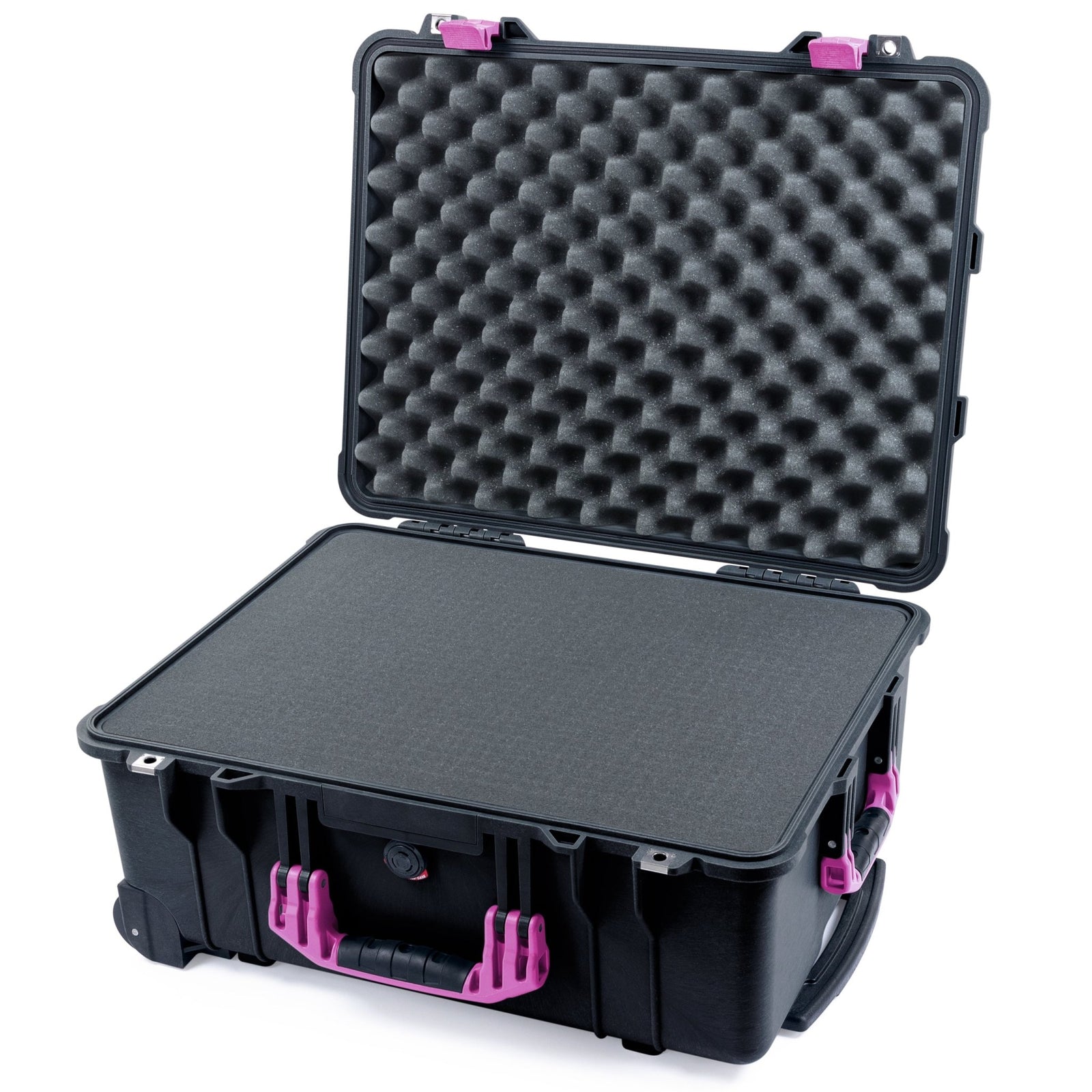 Pelican 1560 Case - Black & Magenta - Pick & Pluck Foam / Lid Foam