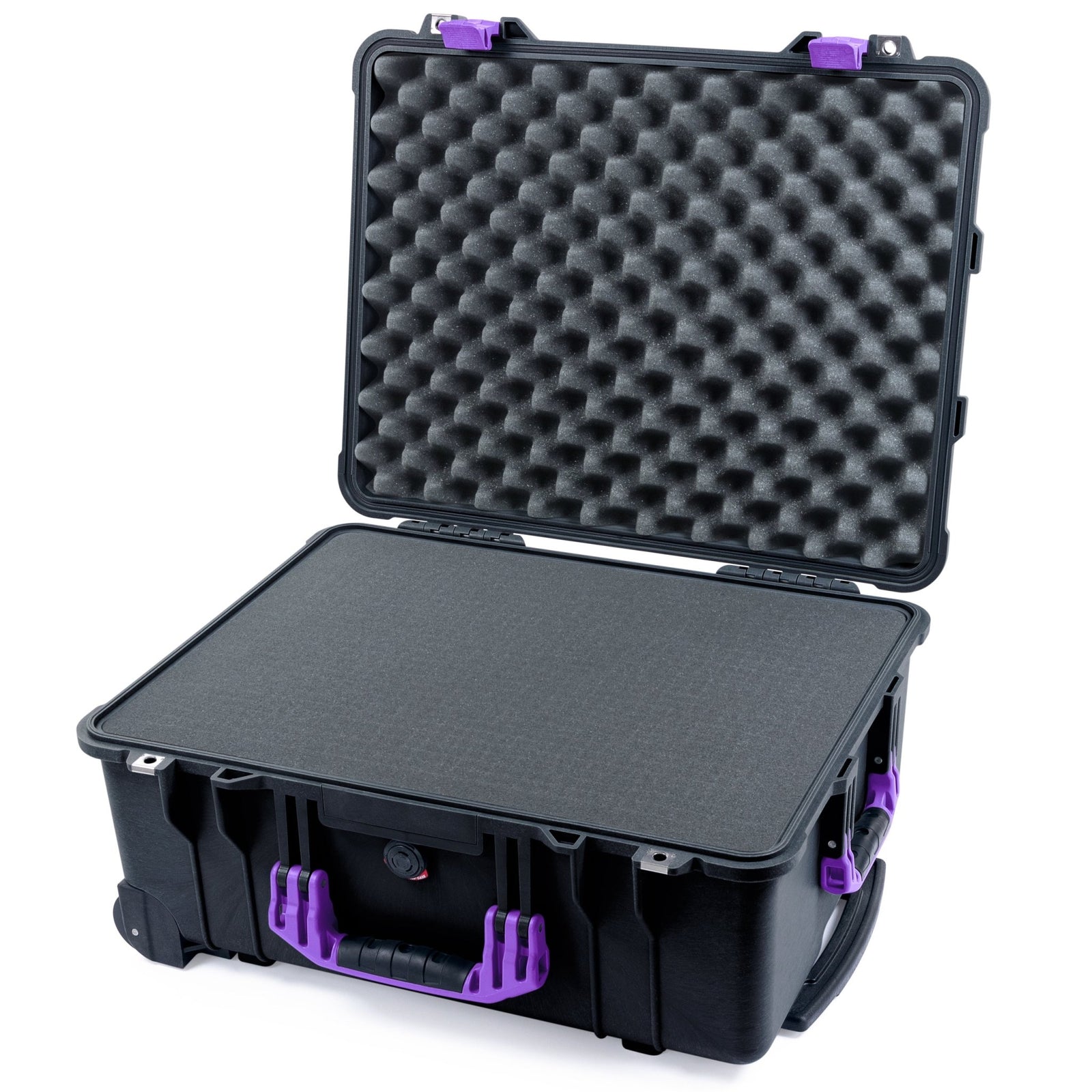 Pelican 1560 Case - Black & Purple - Pick & Pluck Foam / Lid Foam