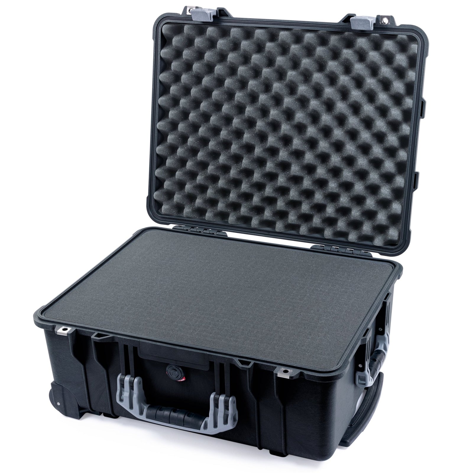 Pelican 1560 Case - Black & Silver - Pick & Pluck Foam / Lid Foam