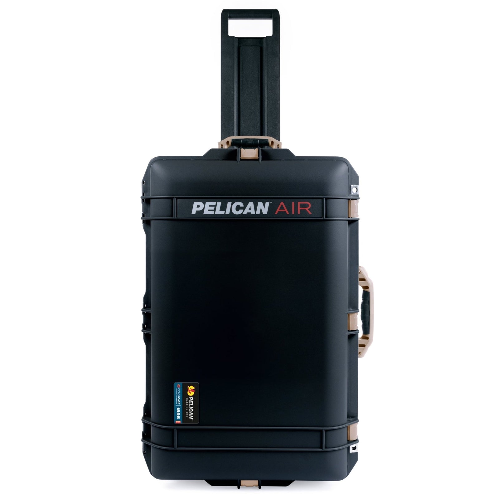 Pelican 1595 Air Case - Black & Desert Tan Trolley - Empty