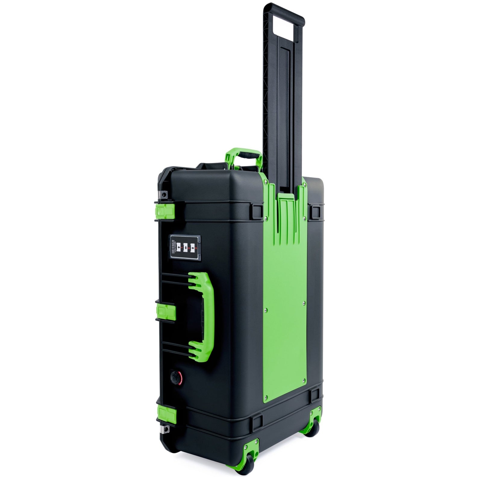 Pelican 1595 Air Case - Black & Lime Green Trolley - Empty