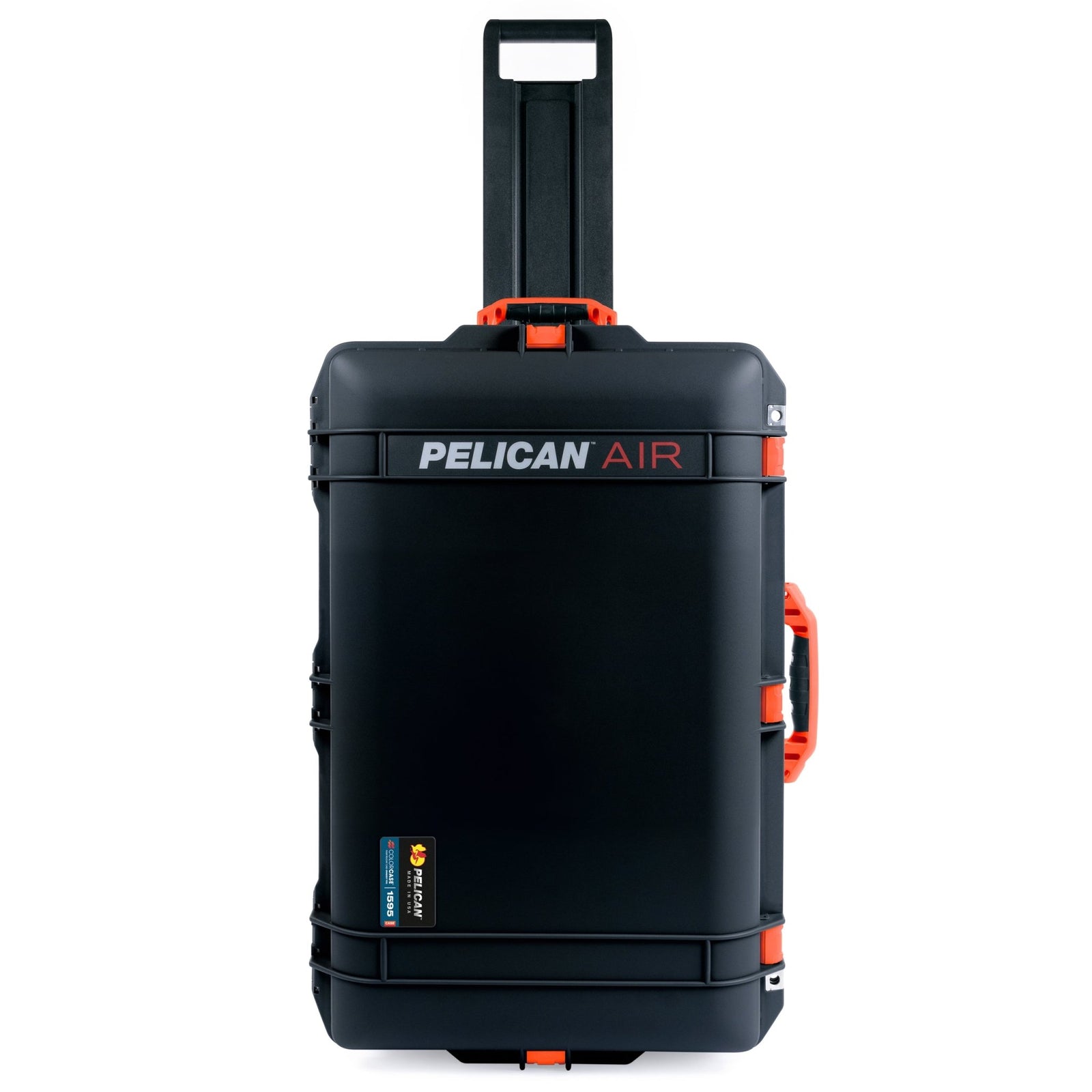 Pelican 1595 Air Case - Black & Orange Trolley - Empty