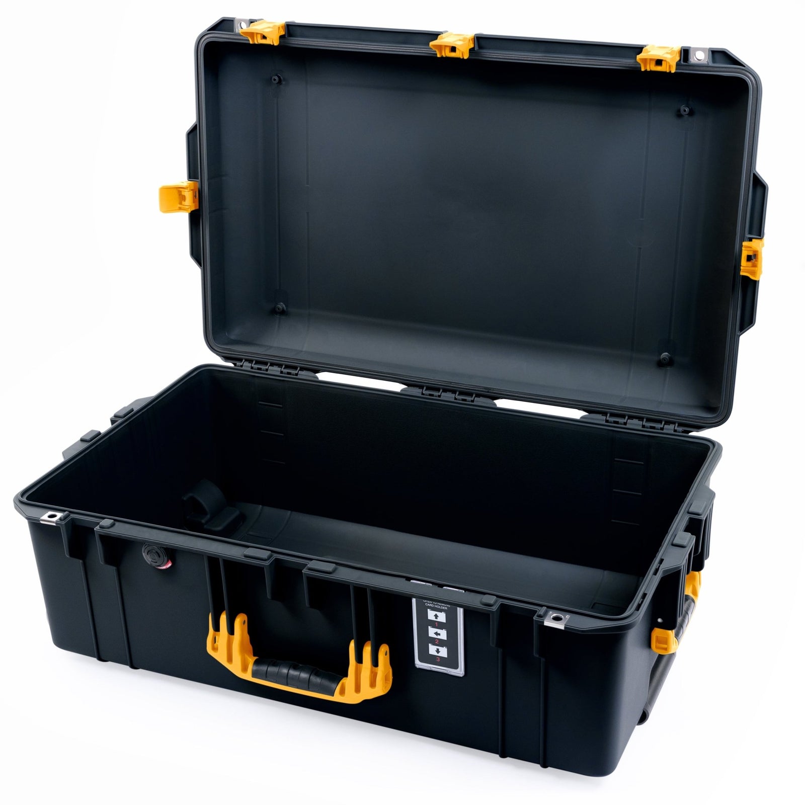 Pelican 1595 Air Case - Black & Yellow Trolley - Empty