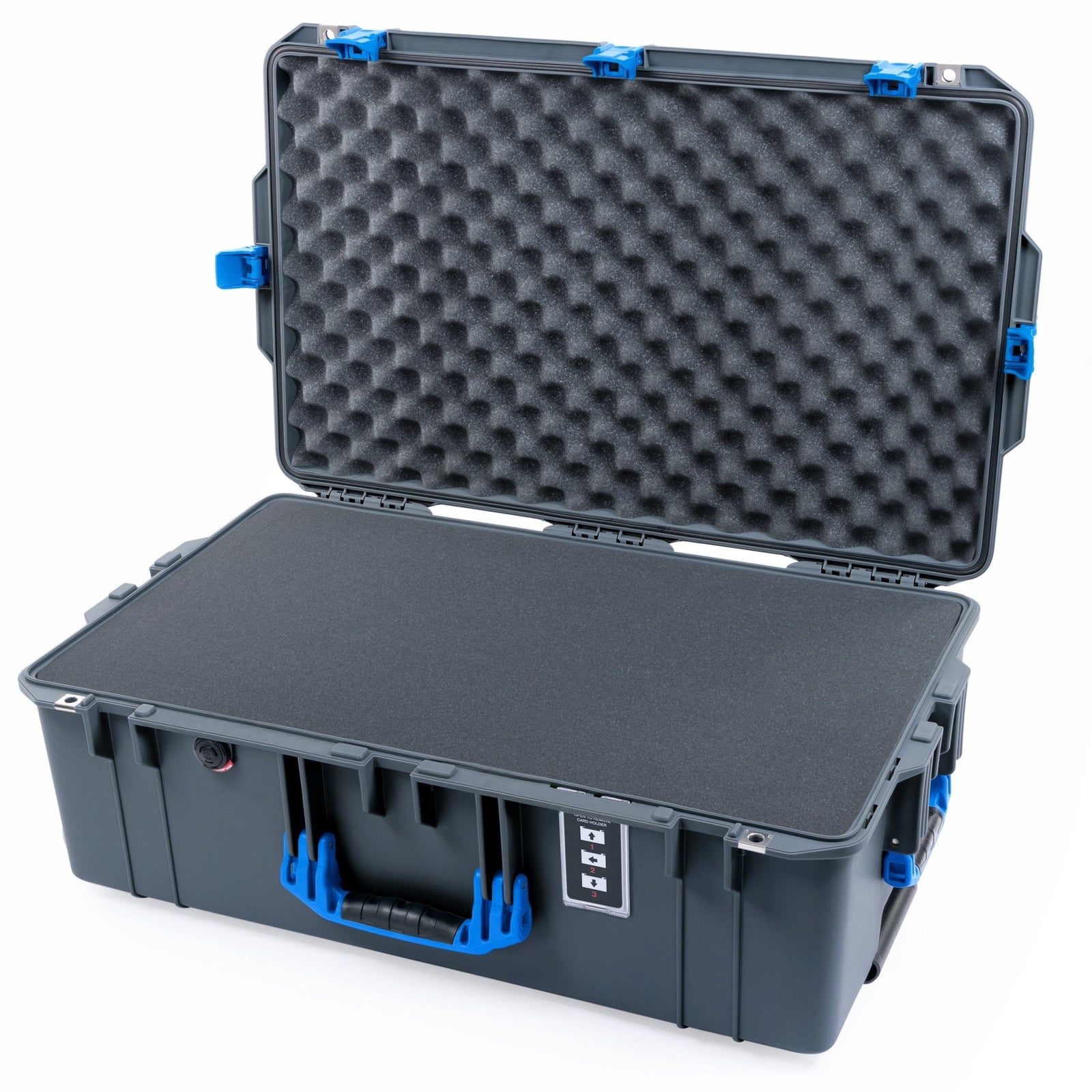 Pelican 1595 Air Case - Charcoal & Blue - Pick & Pluck Foam / Convoluted Lid Foam