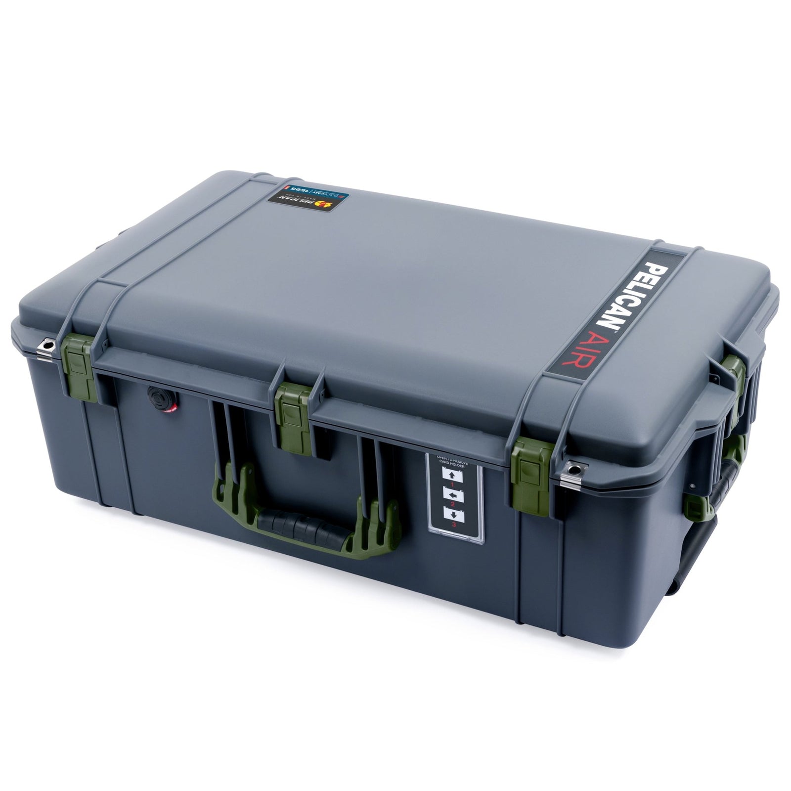 Pelican 1595 Air Charcoal Case with OD Green Handle & Latches