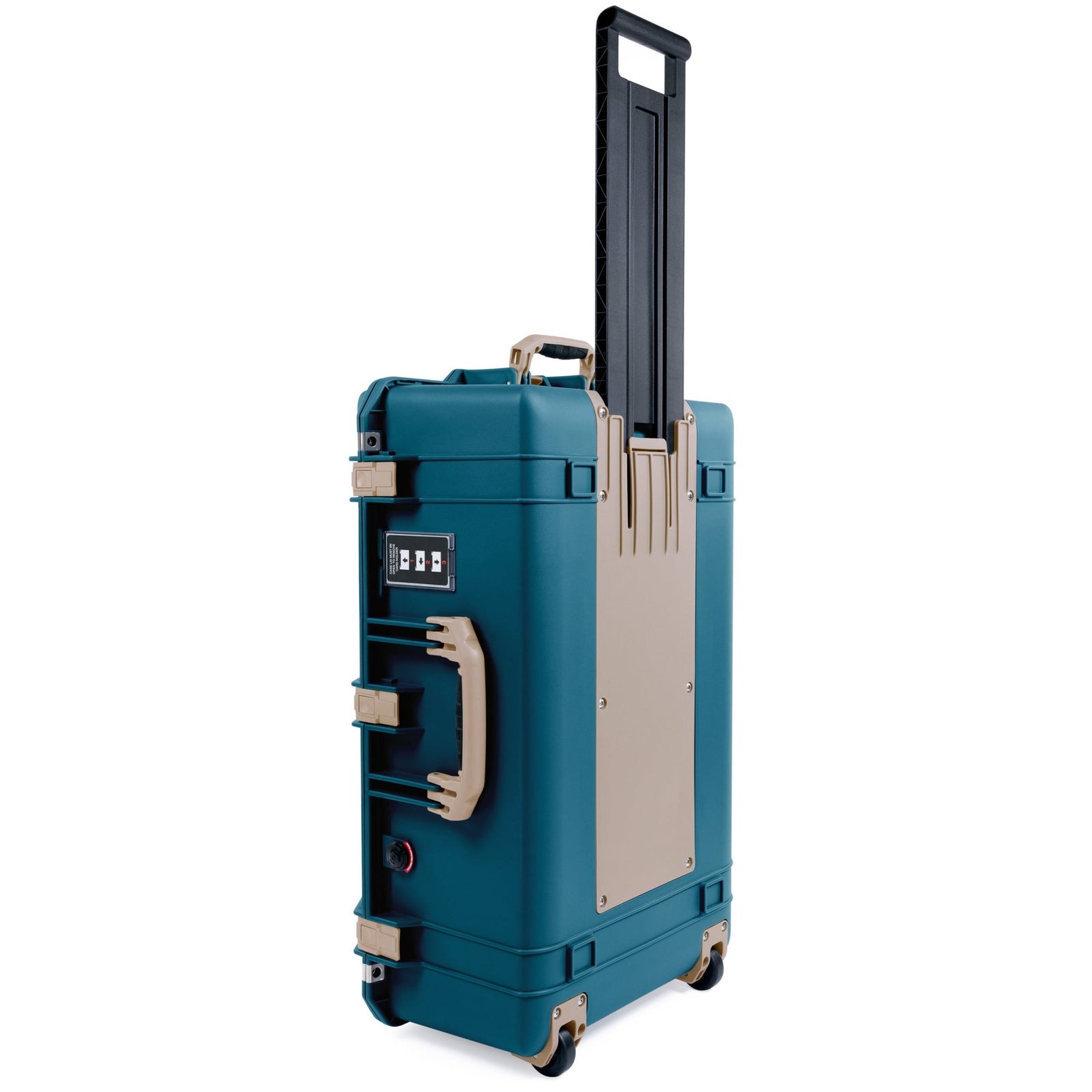 Pelican 1595 Air Case - Indigo & Desert Tan Trolley - Pick & Pluck Foam / TRVL Lid Organizer