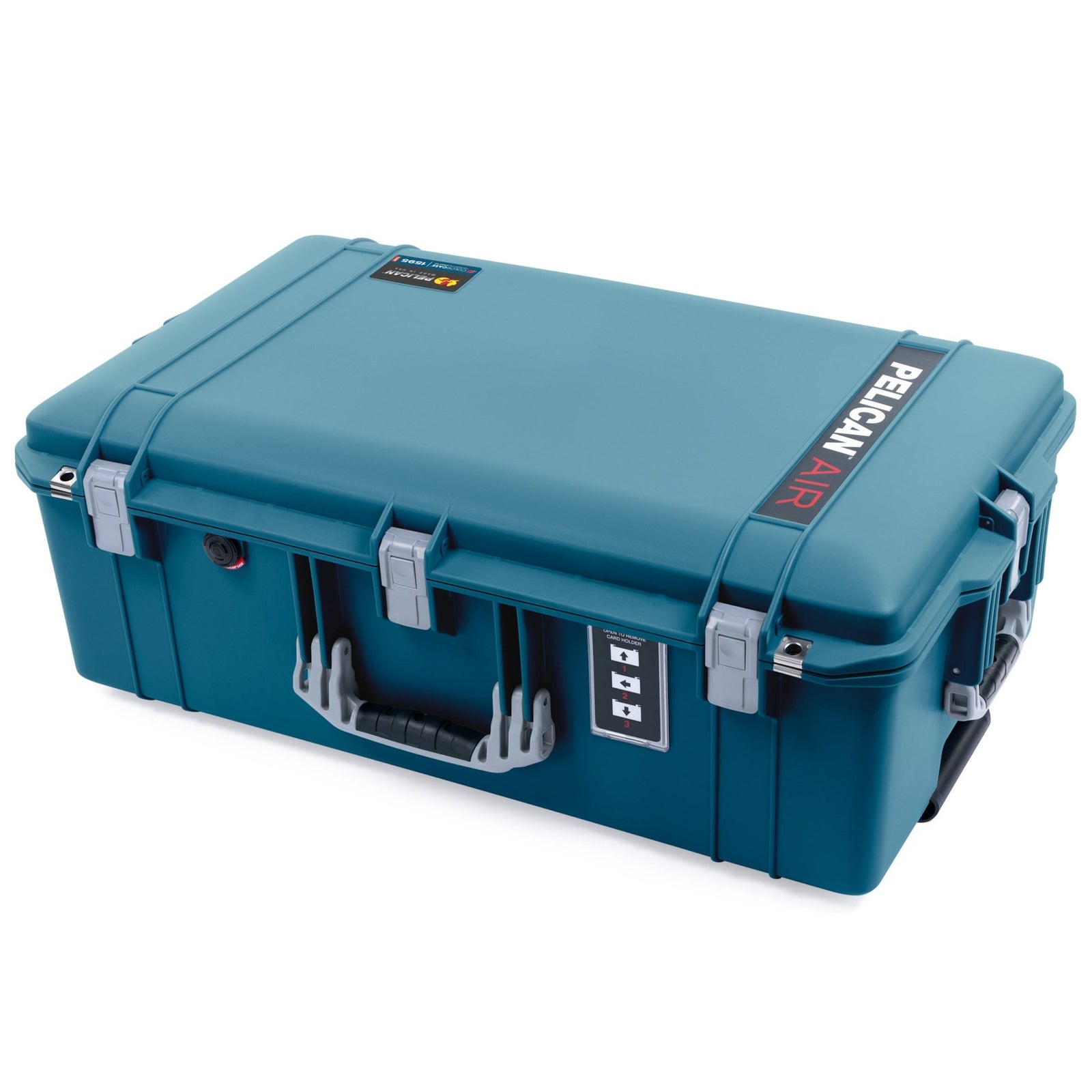 Pelican 1595 Air Case - Indigo & Silver Trolley - Pick & Pluck Foam / TRVL Lid Organizer