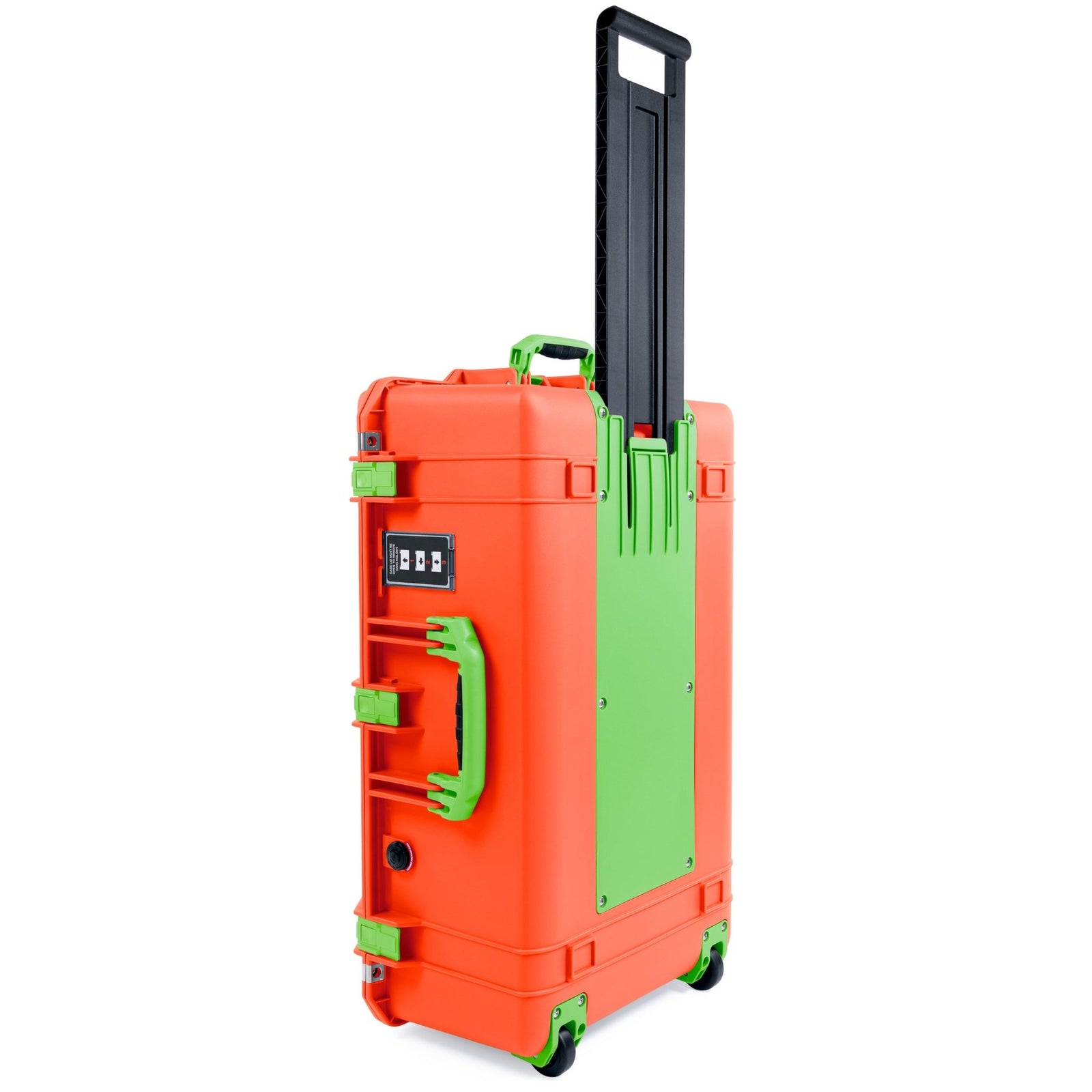 Pelican 1595 Air Case - Orange & Lime Green Trolley - Empty