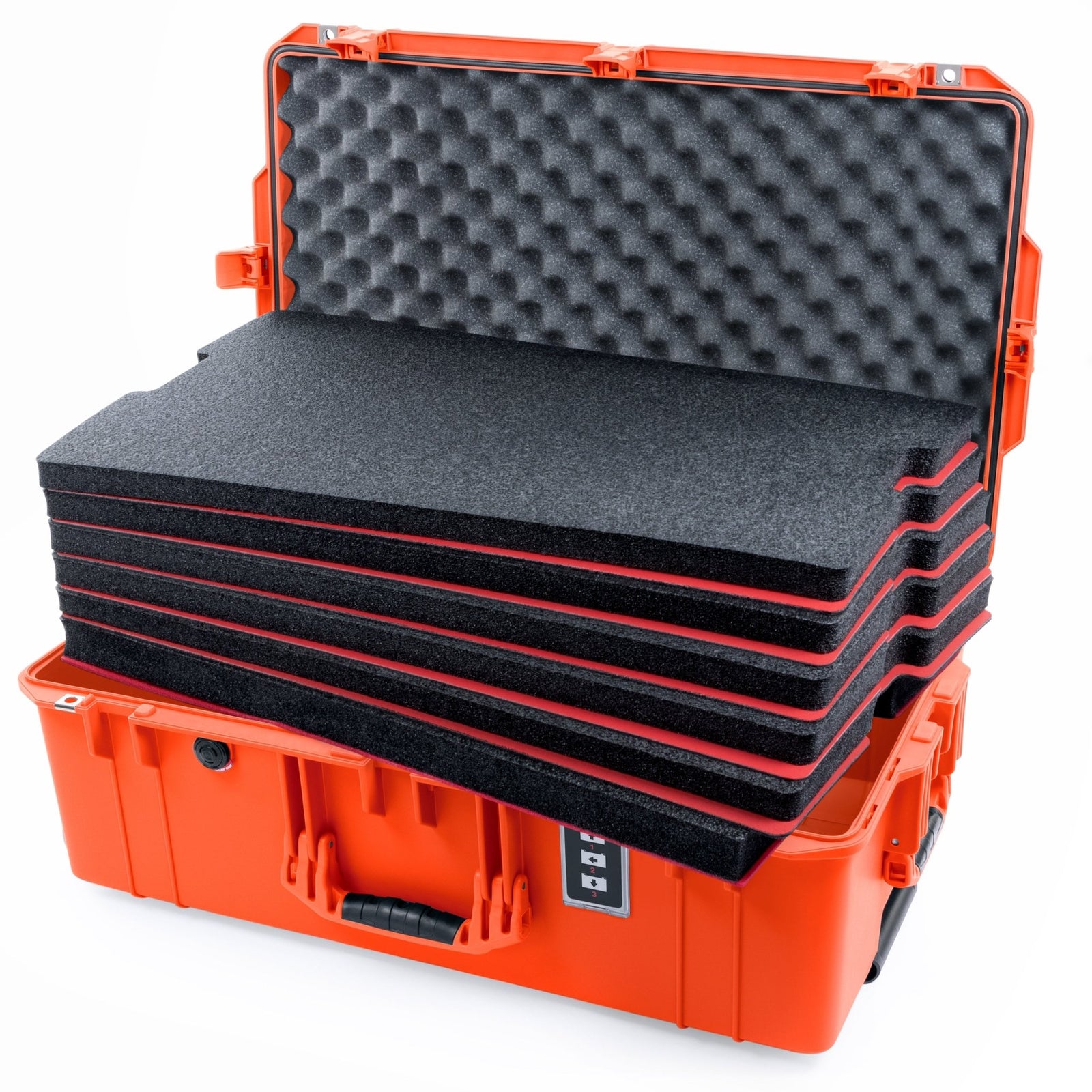 Pelican 1595 Air Case - Orange - DIY Tool Foam Kit / Convoluted Lid Foam