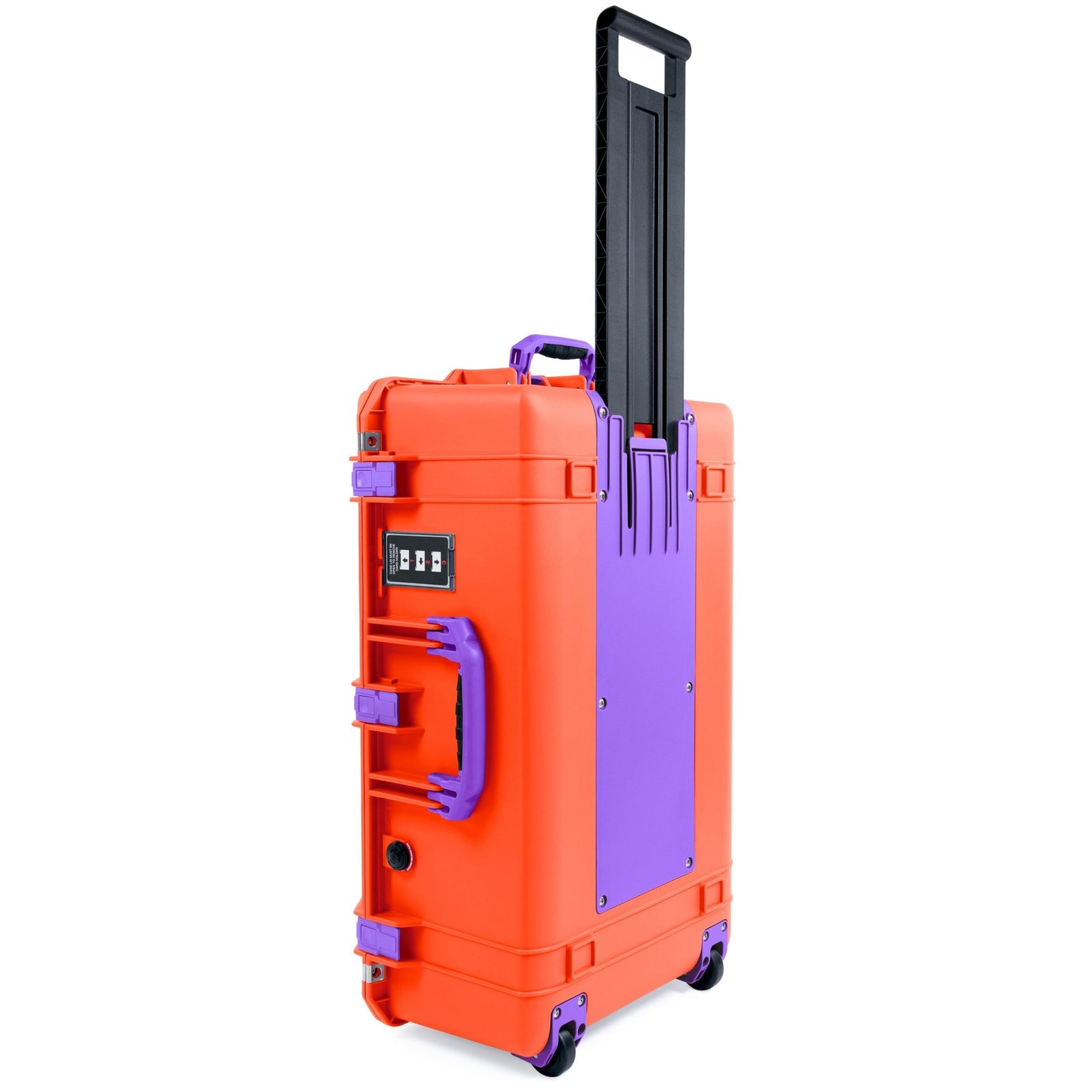 Pelican 1595 Air Case - Orange & Purple Trolley - Empty