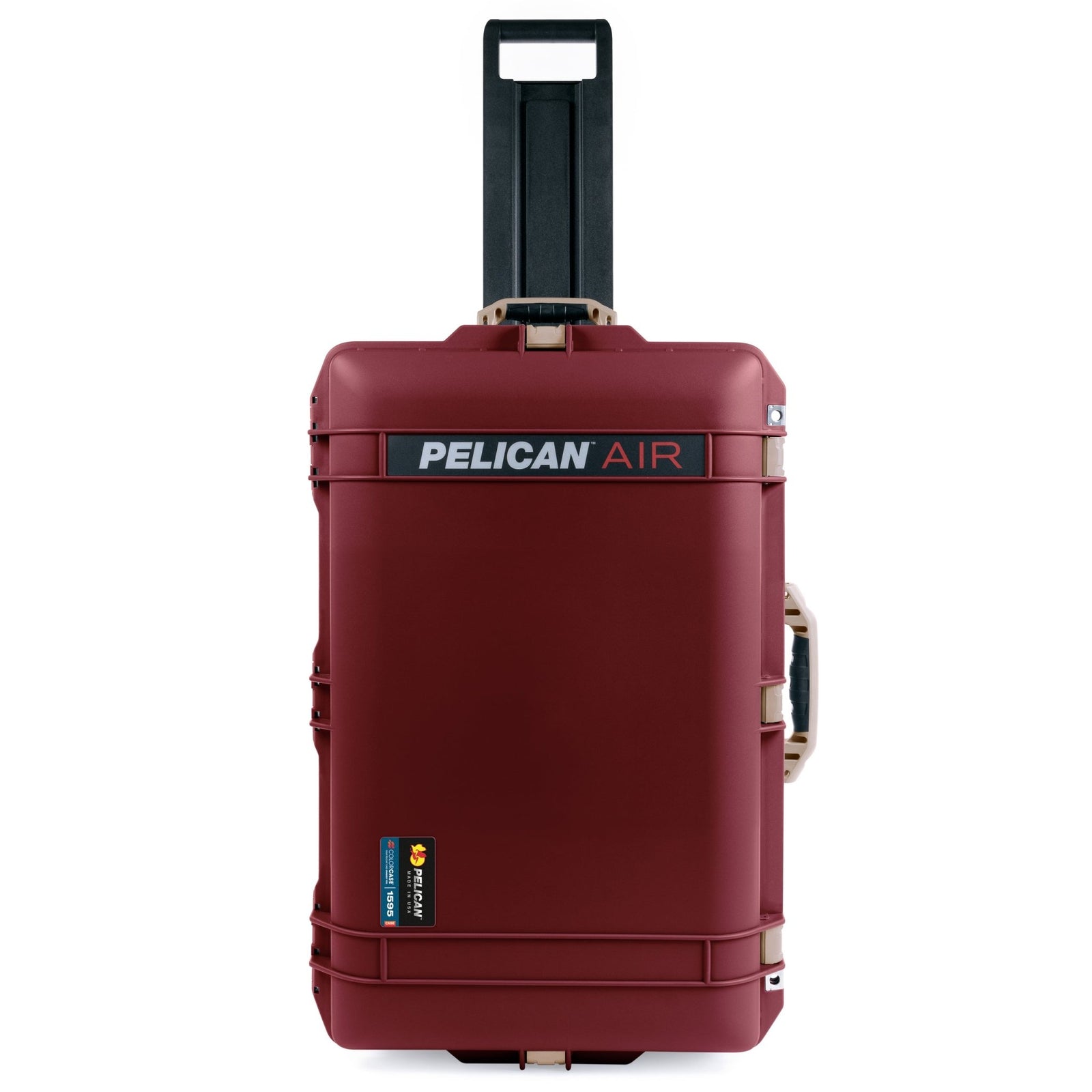 Pelican 1595 Air Case - Oxblood & Desert Tan - Pick & Pluck Foam / TRVL Lid Organizer