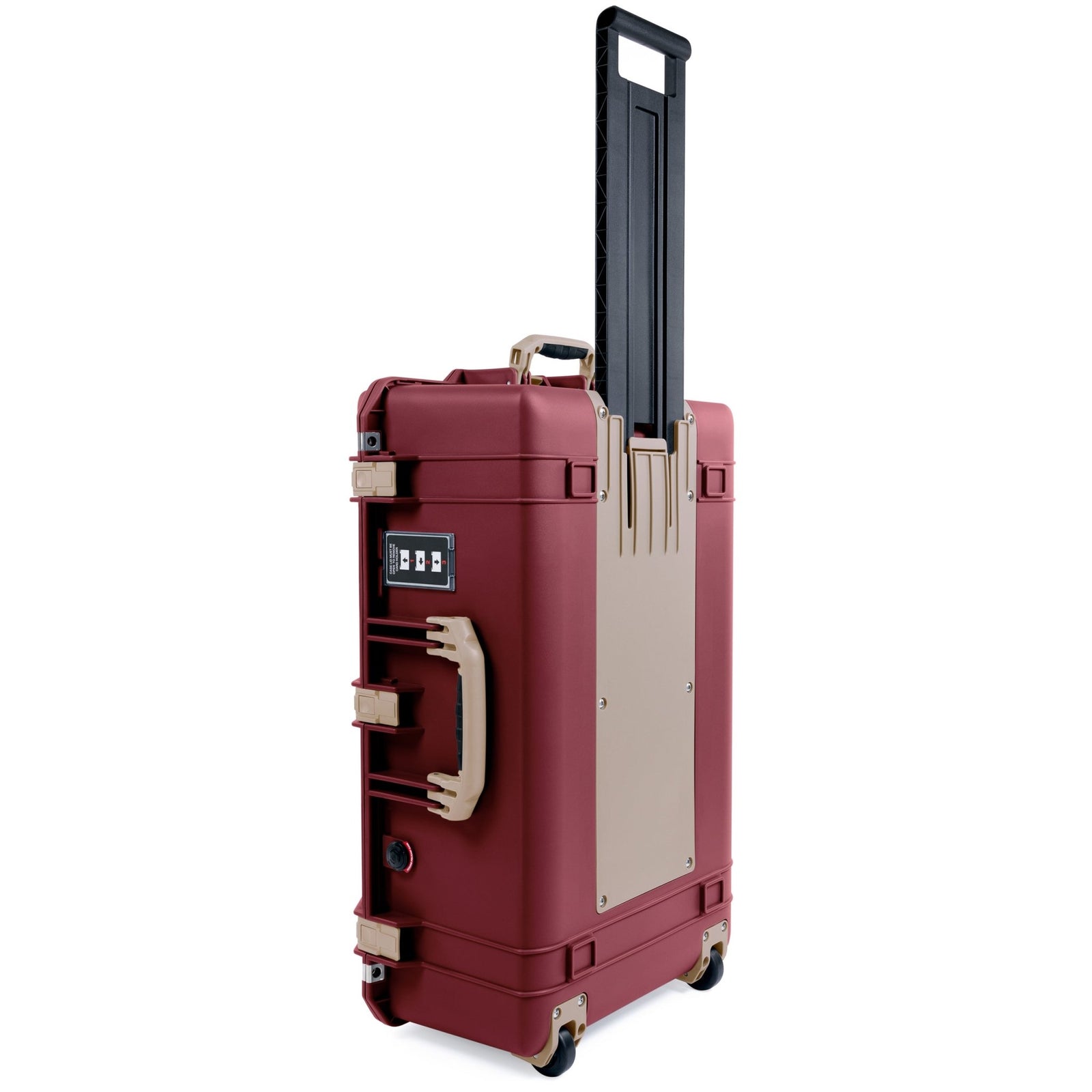 Pelican 1595 Air Case - Oxblood & Desert Tan - Pick & Pluck Foam / TRVL Lid Organizer