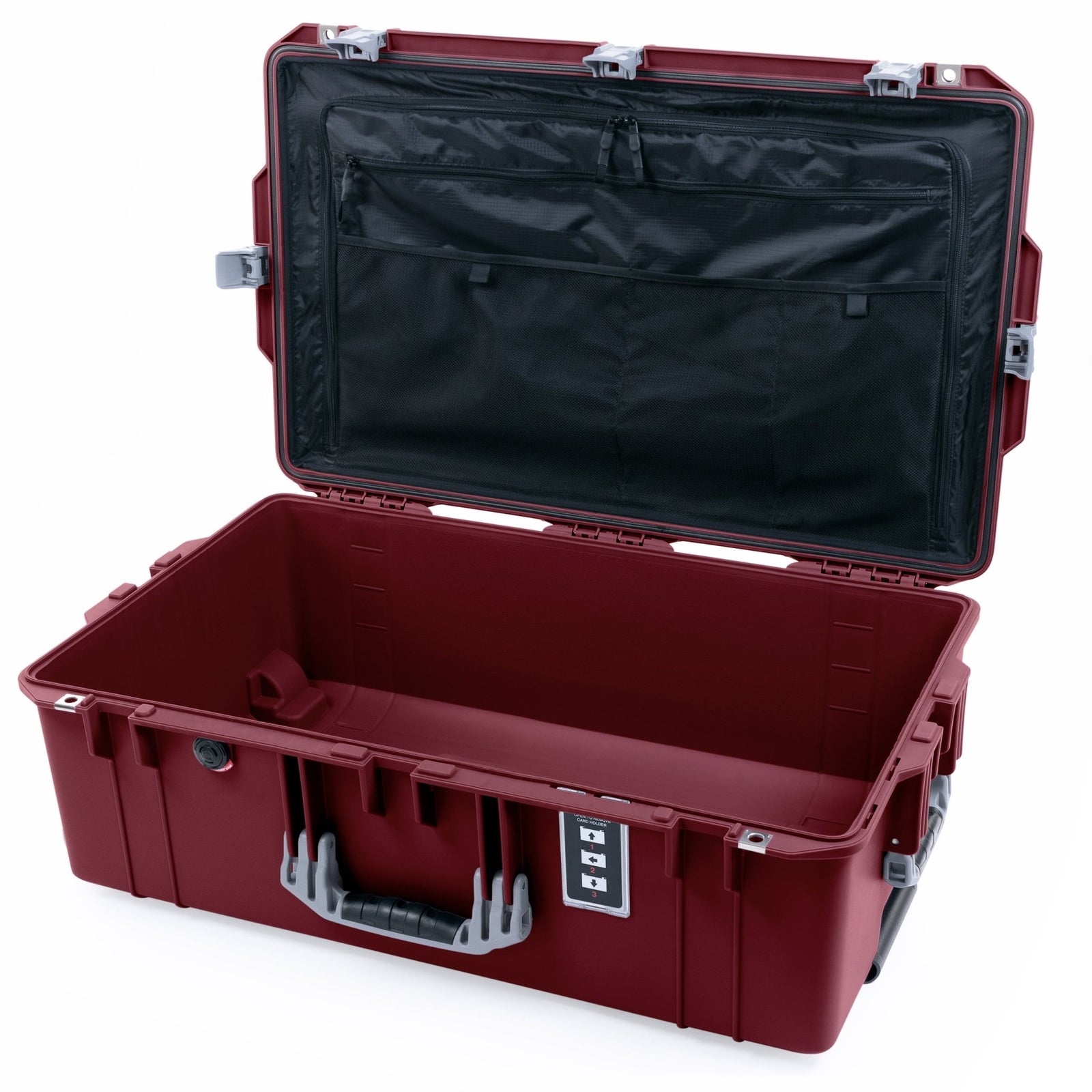 Pelican 1595 Air Case - Oxblood & Silver - TRVL Lid Organizer Only