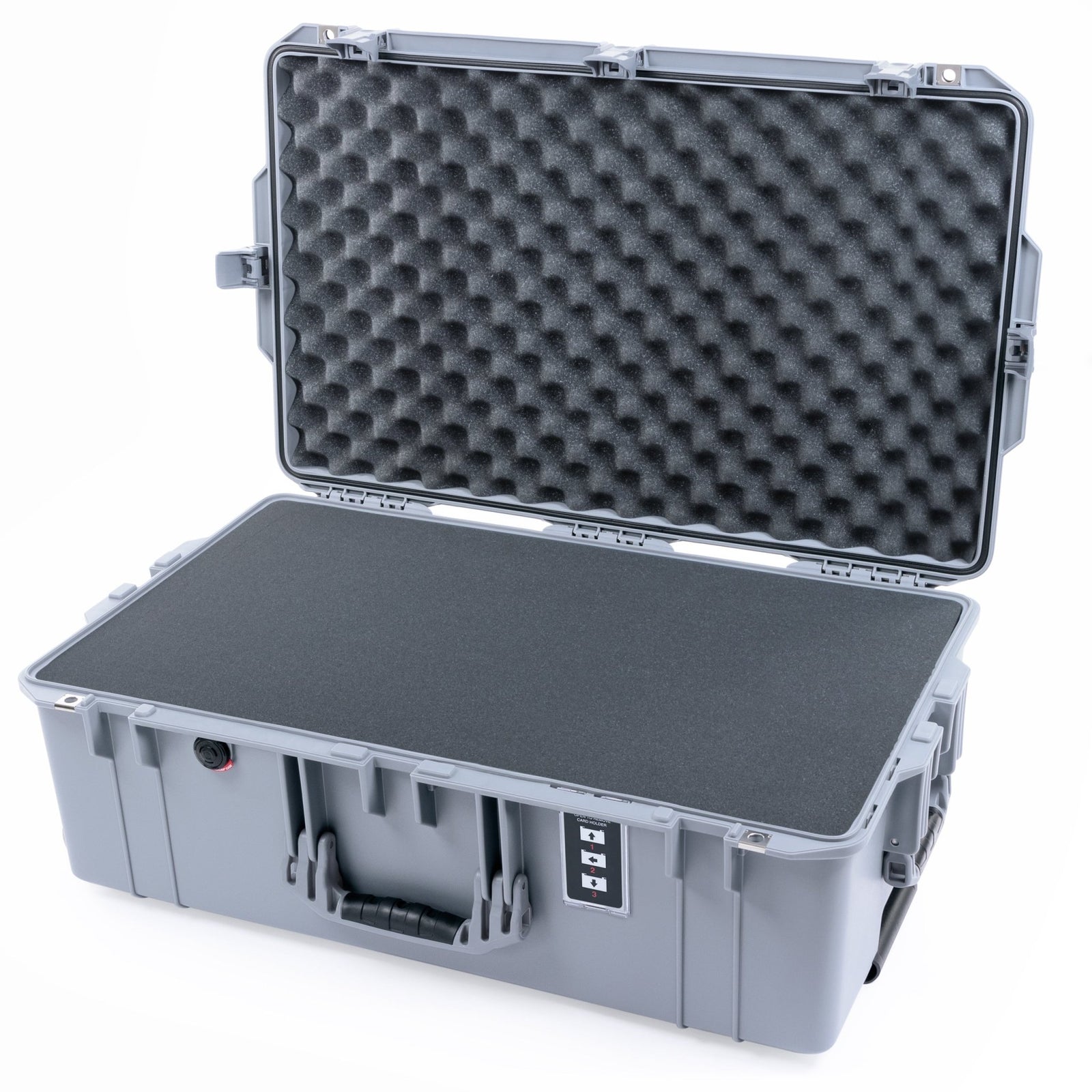 Pelican 1595 Air Case - Silver - Pick & Pluck Foam / Convoluted Lid Foam