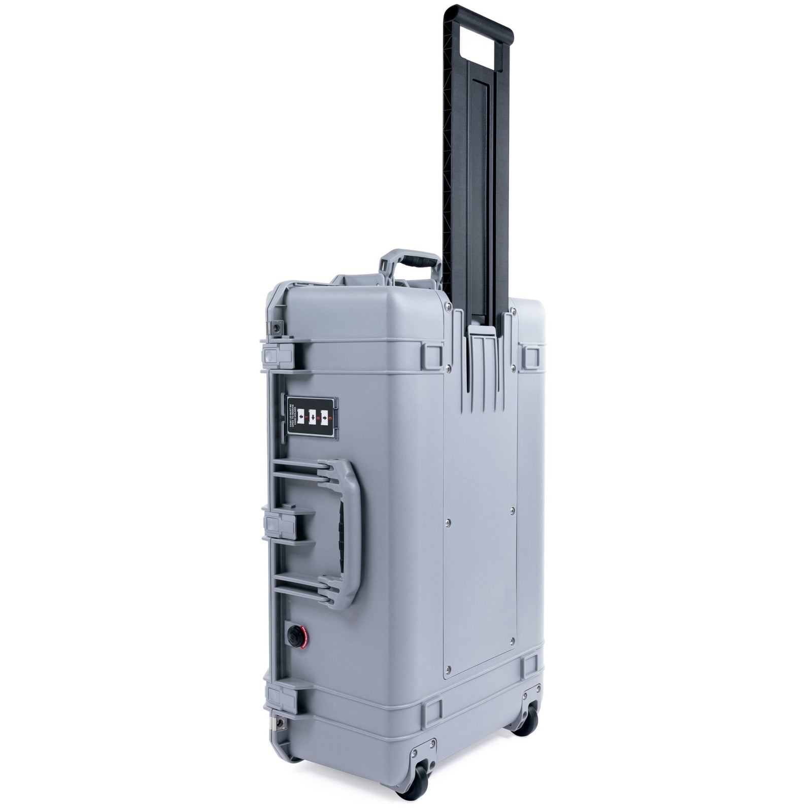 Silver Pelican 1595 Air Case with Silver Handle and Latches - Closed Front View