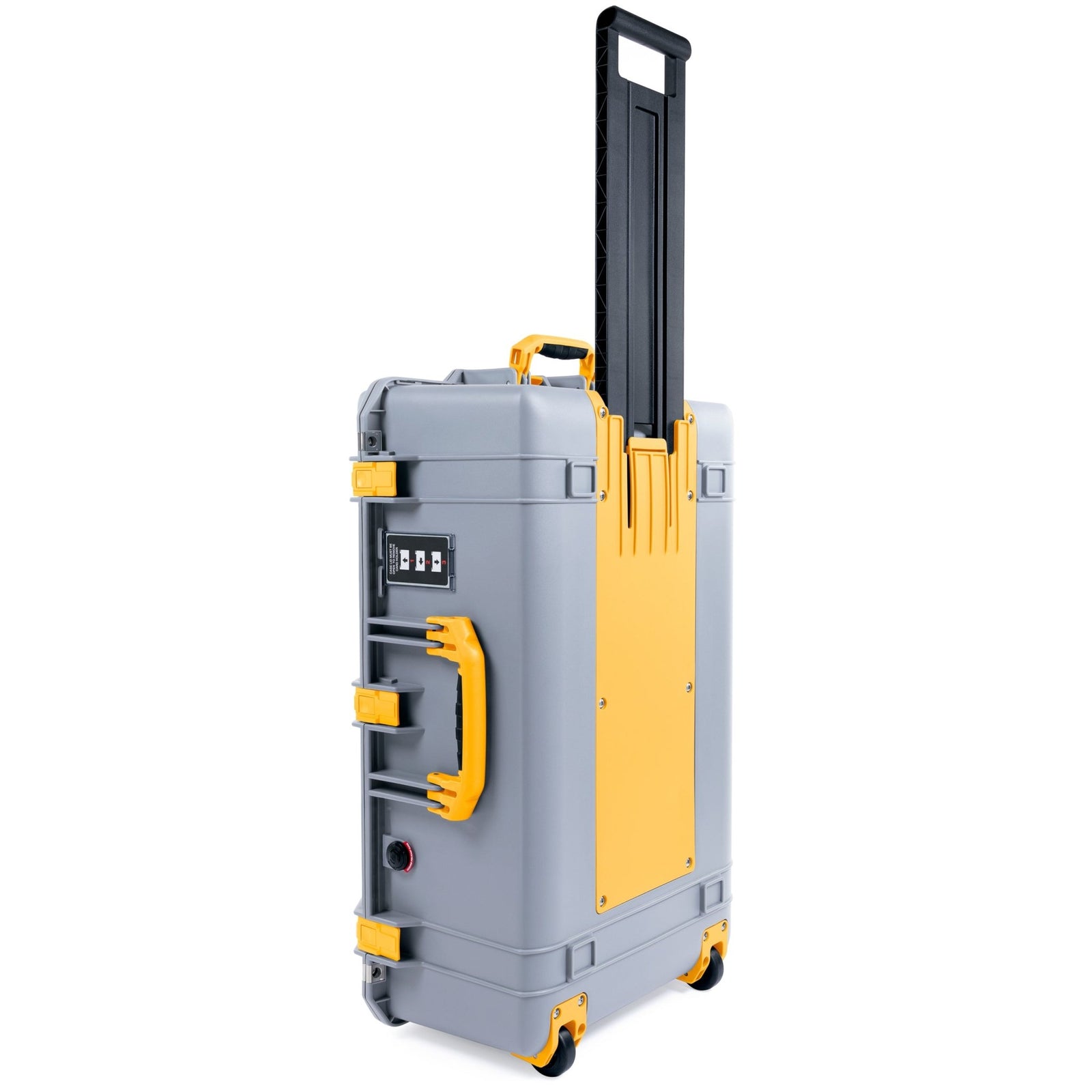 Pelican 1595 Air Case - Silver & Yellow Trolley - Empty