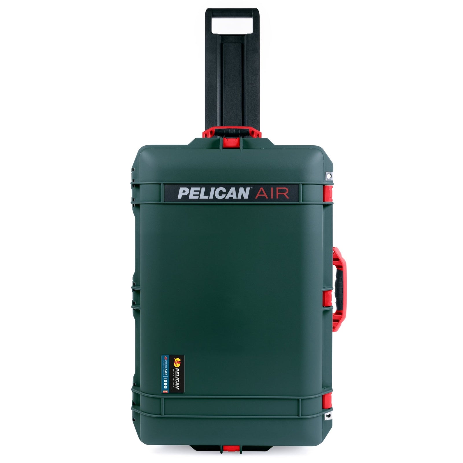 Pelican 1595 Air Case - Trekking Green & Red Trolley - Empty