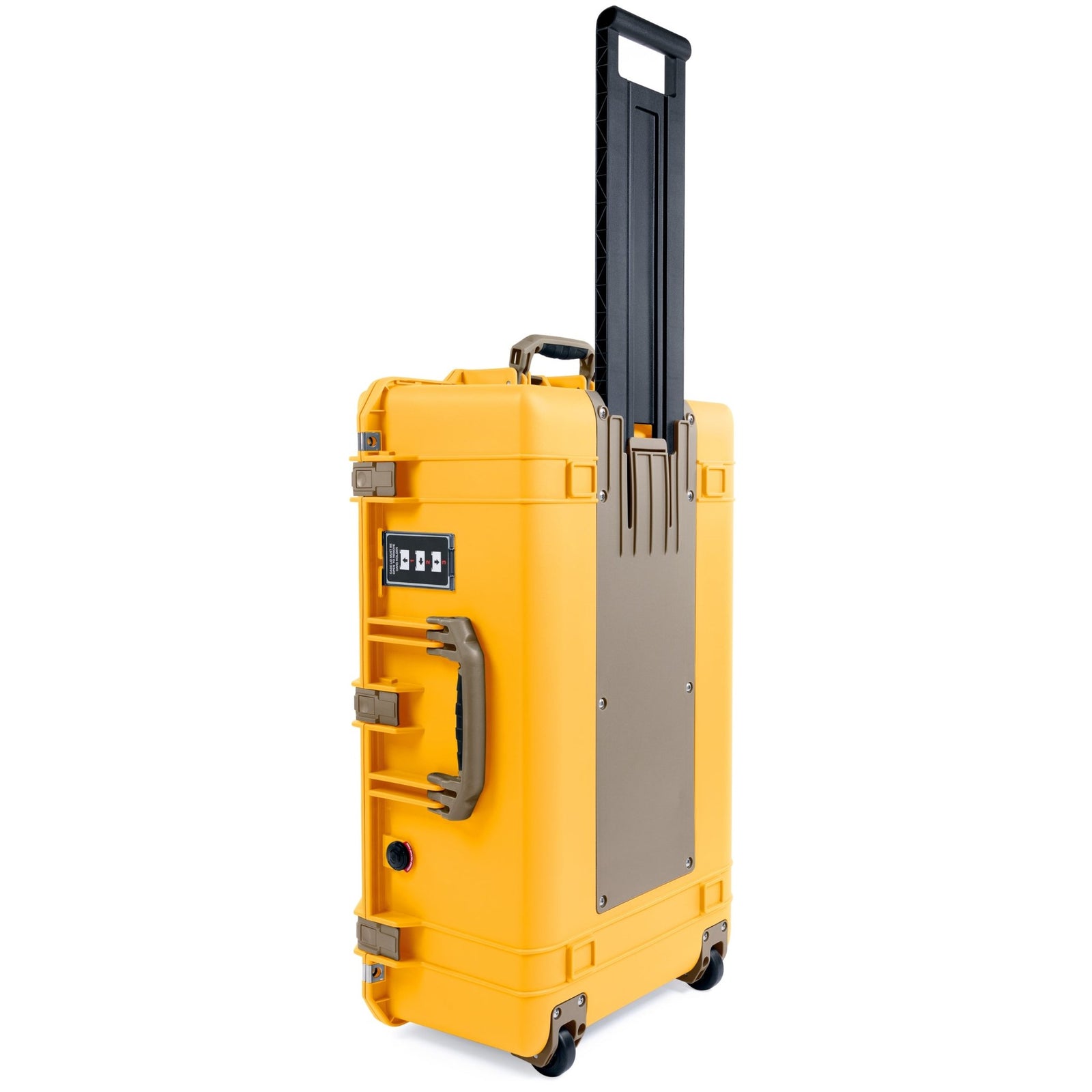 Pelican 1595 Air Case - Yellow & Dark Desert Dirt Trolley - Empty