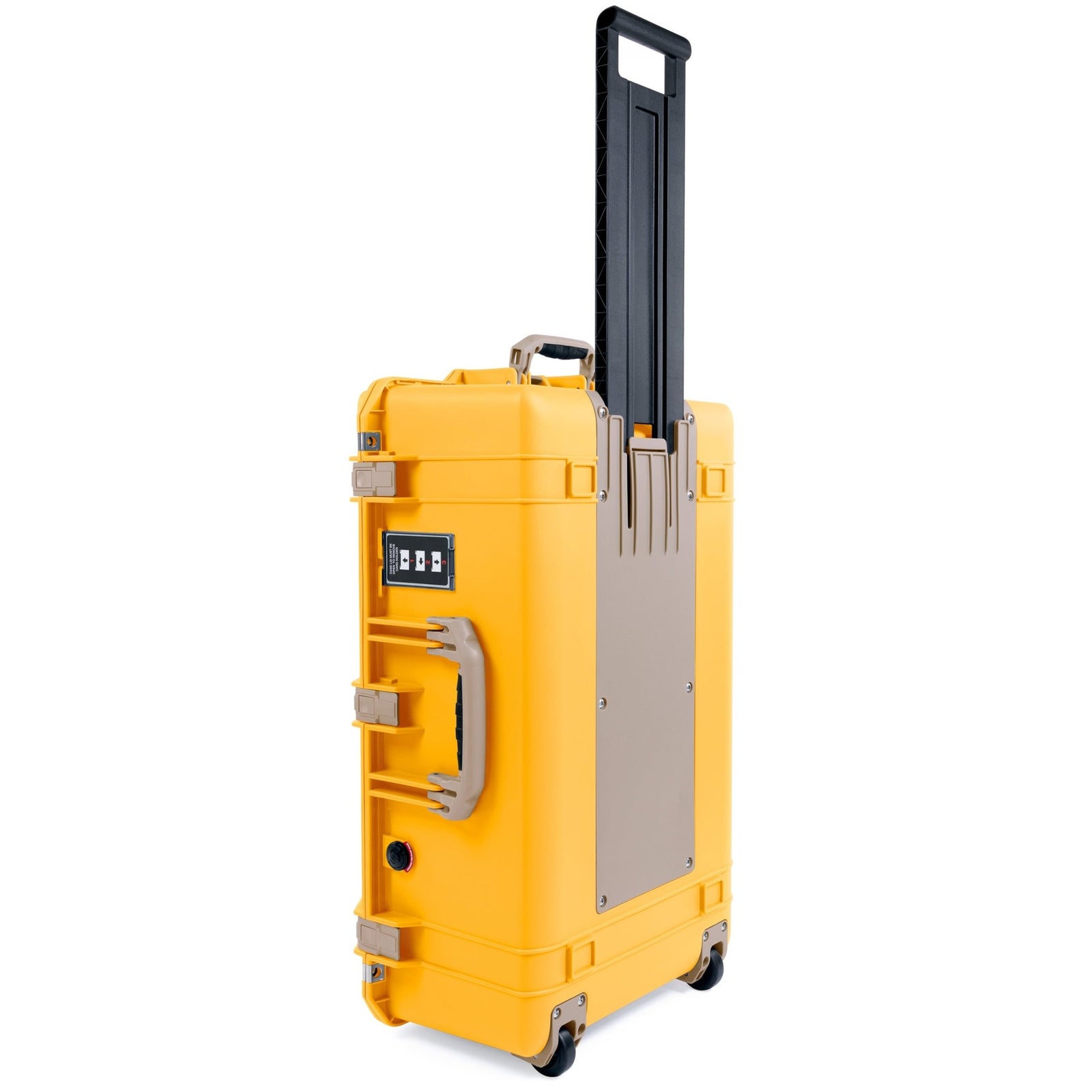 Pelican 1595 Air Case - Yellow & Desert Tan Trolley - Empty