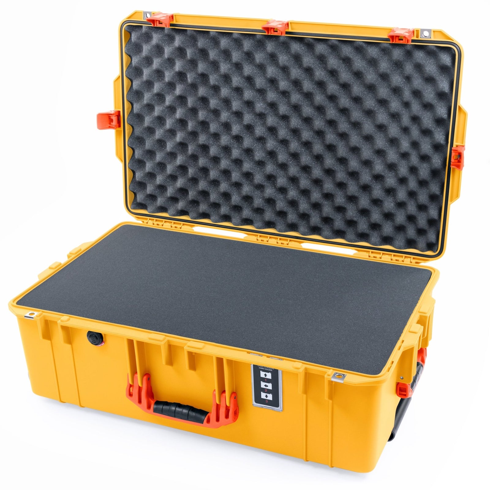 Pelican 1595 Air Case - Yellow & Orange - Pick & Pluck Foam / Convoluted Lid Foam